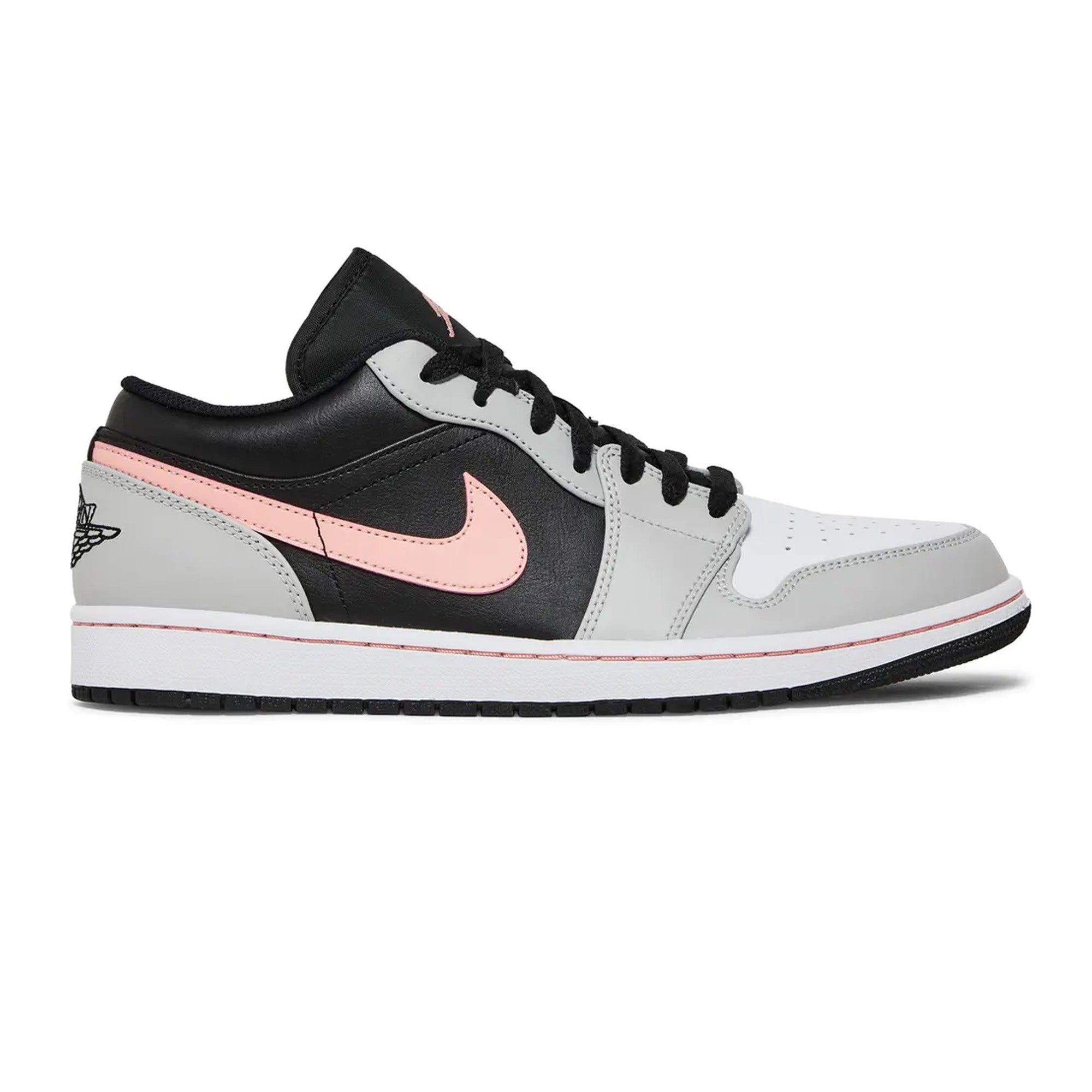 Air Jordan 1 Low 'Black Grey Pink' (2022) - Men's Basketball Shoes for Casual Wear & Street Style | Perfect for Sneakerheads, Gym, and Everyday Fashion