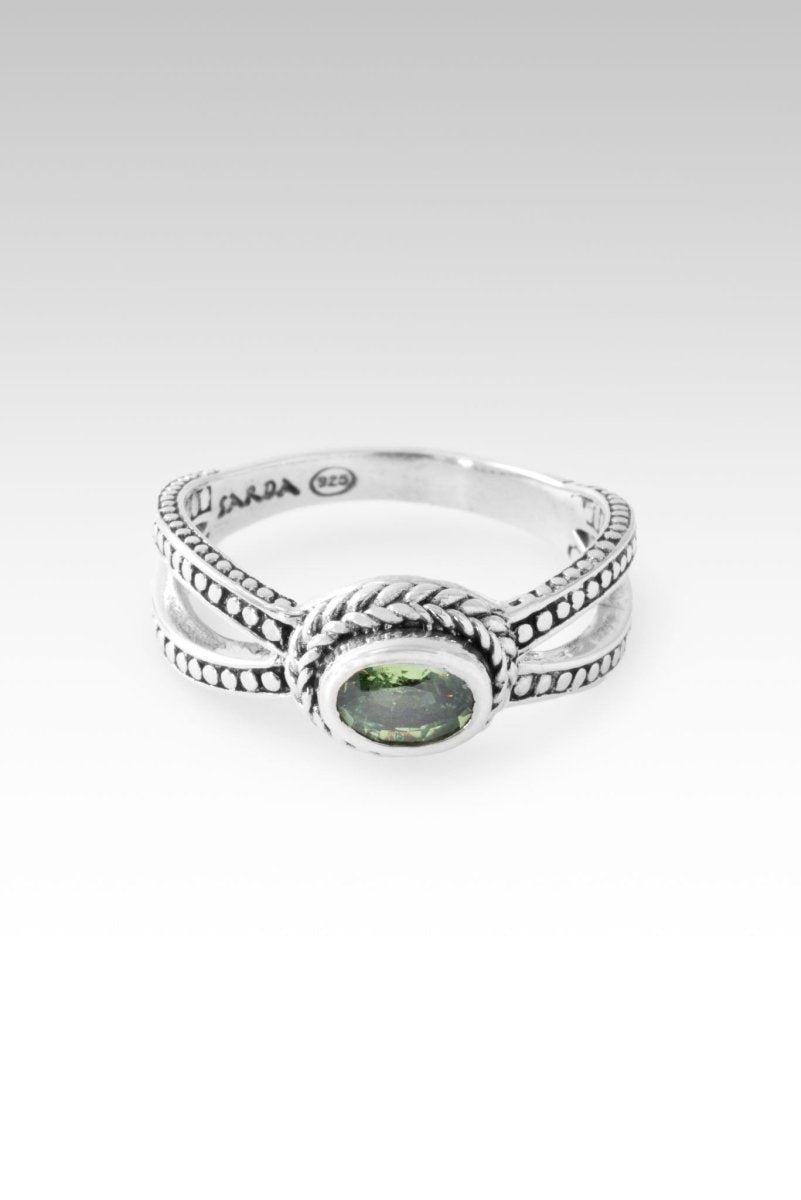 Seek Inner Peace Ring™ - Genuine Namibian Demantoid Garnet Jewelry for Meditation, Yoga & Spiritual Healing | Handcrafted Sterling Silver Ring for Women & Men