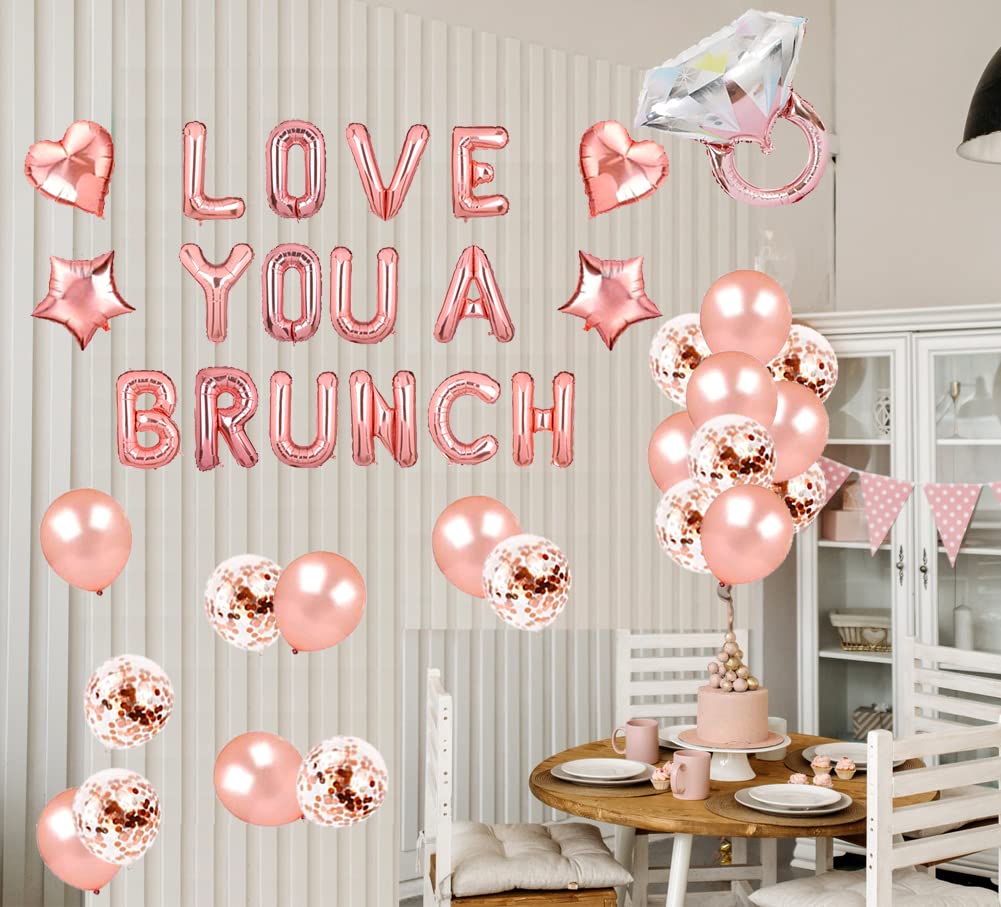 Love You a Brunch Balloons Banner - Bridal Brunch & Bachelorette Party Decorations - Wedding Shower Supplies for Bridal Showers, Baby Showers & Birthday Parties