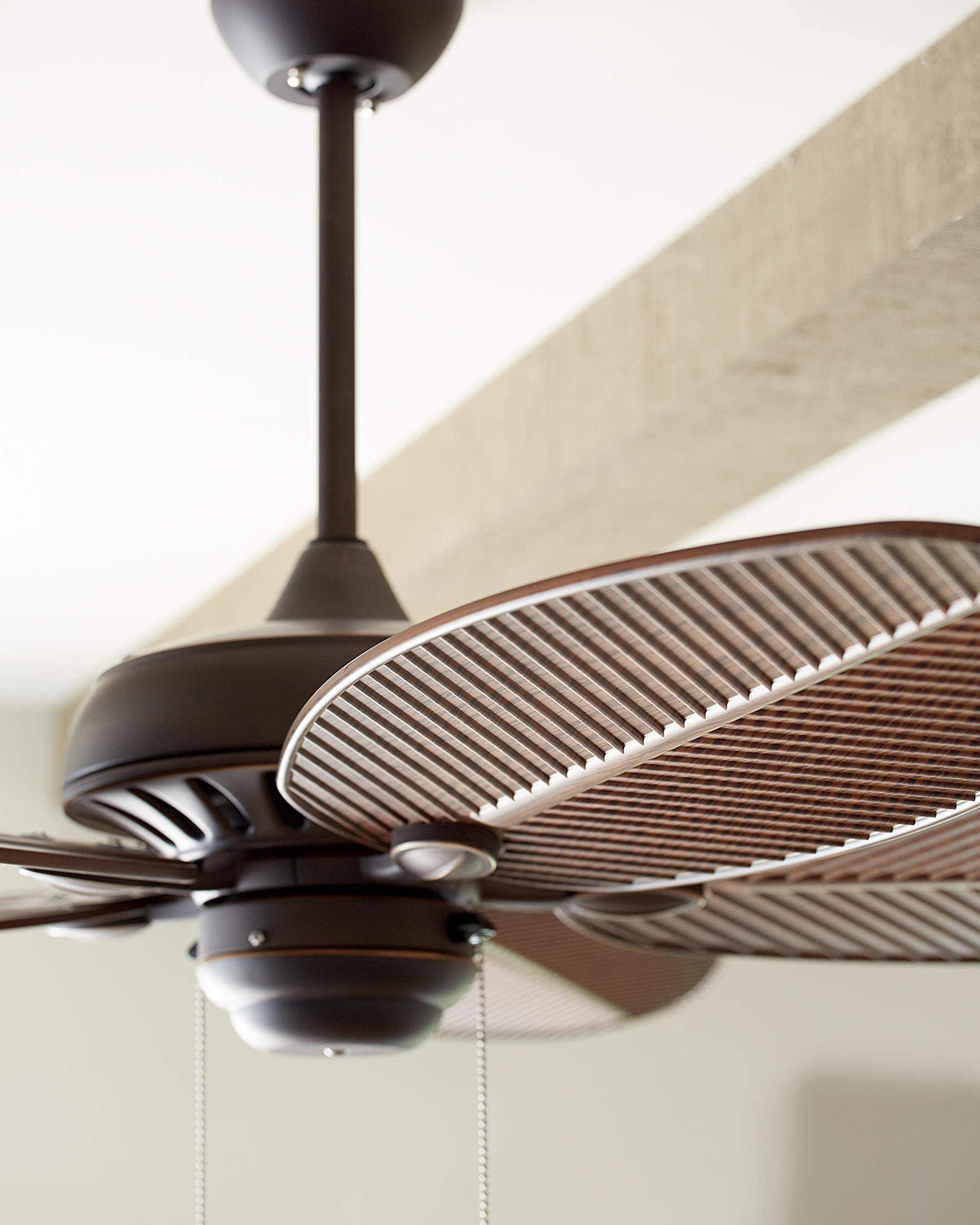 Monte Carlo 5CU52RB 52-Inch Outdoor Ceiling Fan with 5 ABS Palm Leaf Blades in Roman Bronze - Perfect for Patio, Porch, and Tropical-Themed Spaces