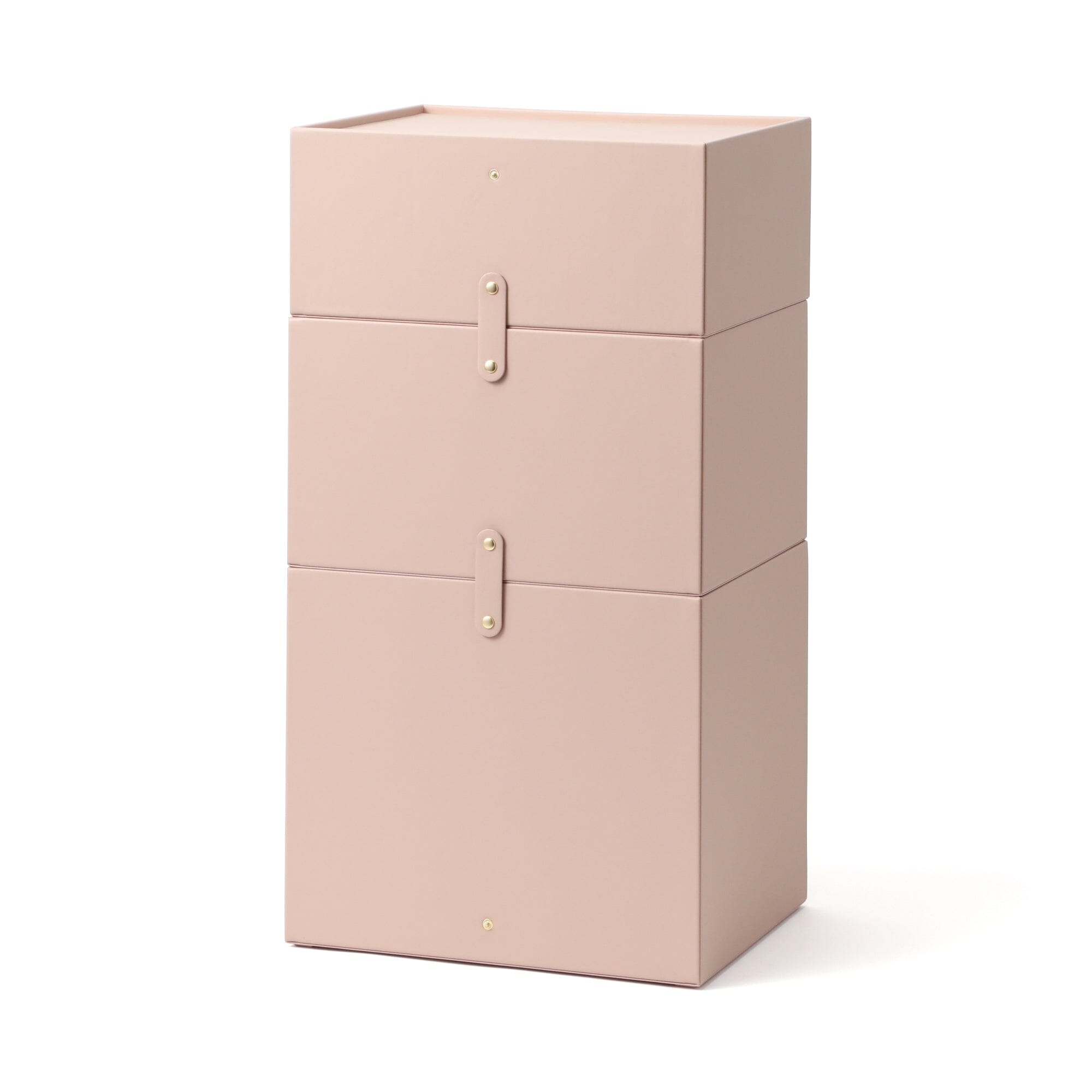 Pink Embossed Stacking Drawer Organizer - Small Plastic Storage Bins for Jewelry, Makeup & Office Supplies | Compact Drawer Organizer for Bedroom, Bathroom & Desk
