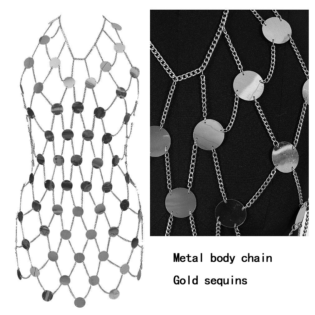 Sexy Body Chain Bra Set for Women - Glitter Sequins & Tassel Bikini Harness - Perfect for Beach Parties, Music Festivals, and Boudoir Photography