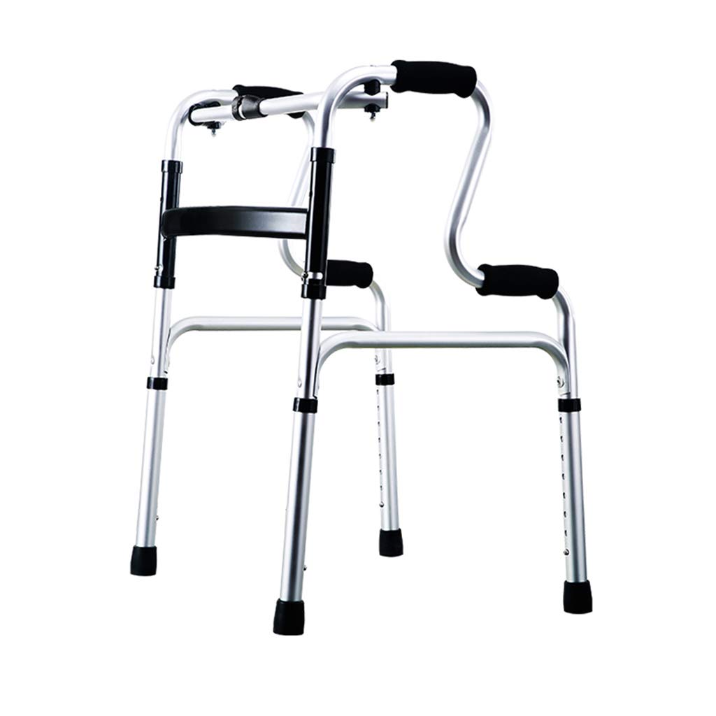 Ultra Narrow Lightweight Folding Walker with Wheels & Bathing Board - Adjustable Height Aluminum Mobility Aid for Seniors & Disabled - Ergonomic Handles for Indoor/Outdoor Use & Bathroom Safety