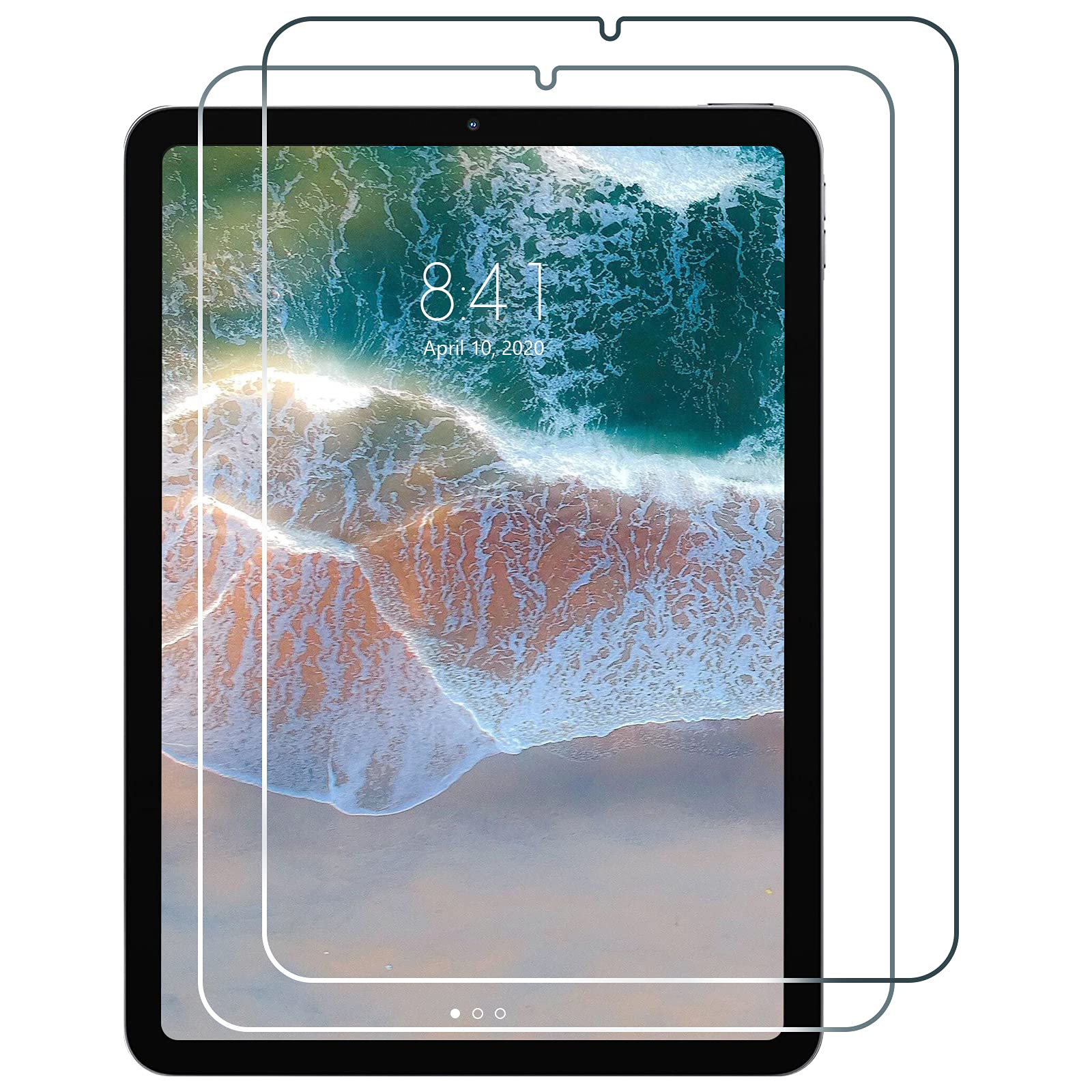 Coolpow iPad Air 4 Screen Protector 2-Pack - Tempered Glass for iPad Air 10.9