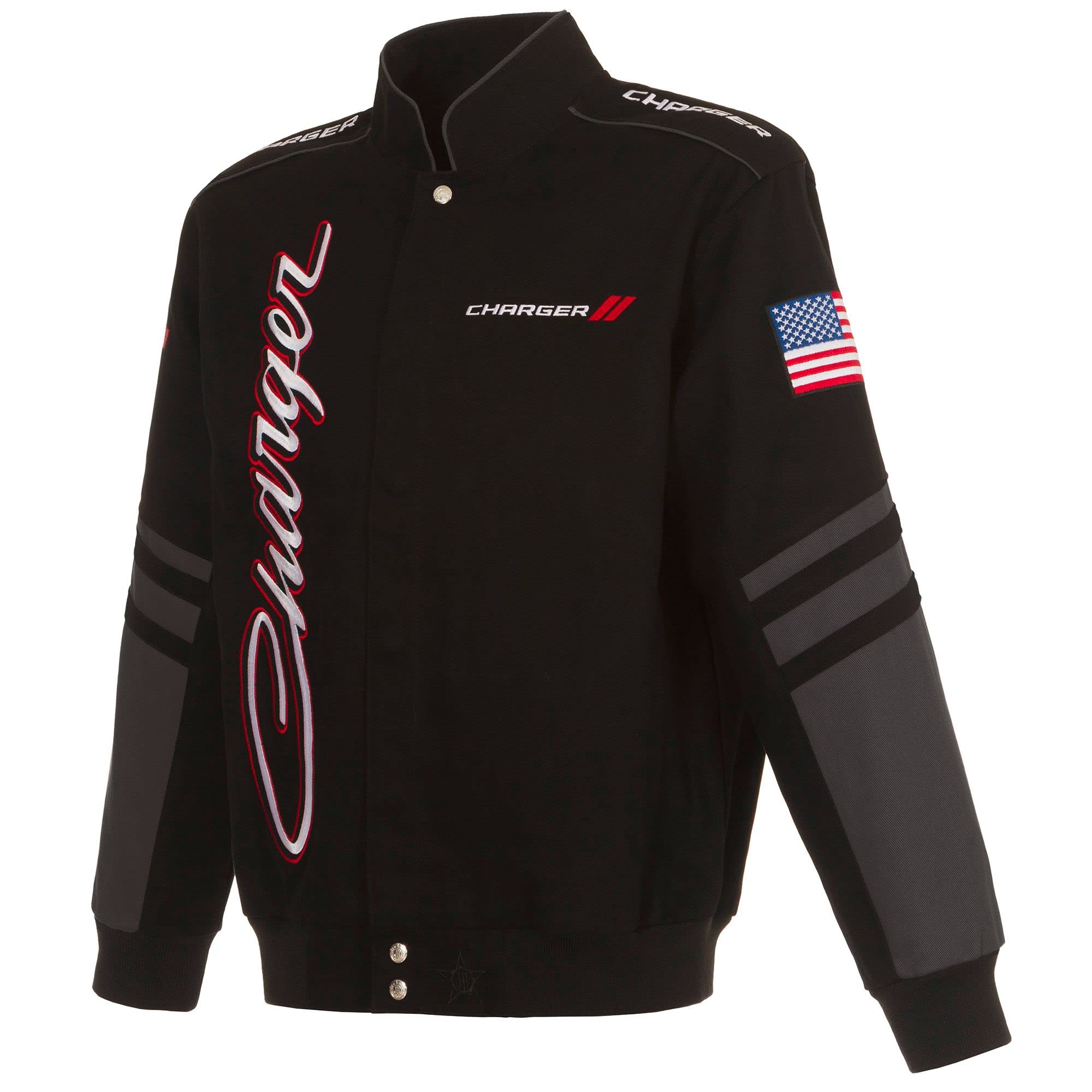 Premium Cotton Jacket for Men - Soft & Comfortable Black Charger Jacket - Size 3XL - Perfect for Casual Wear, Outdoor Activities & Work