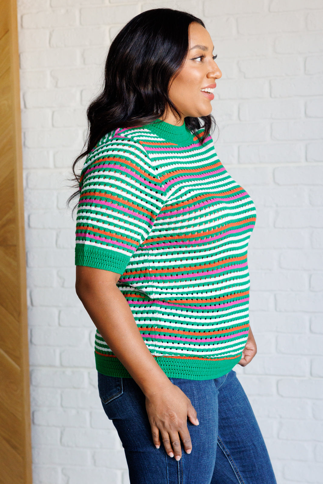 Stylish Striped Knit Top for Women - Trendy Casual & Layering Essential - Perfect for Dates, Work, and Weekend Outfits