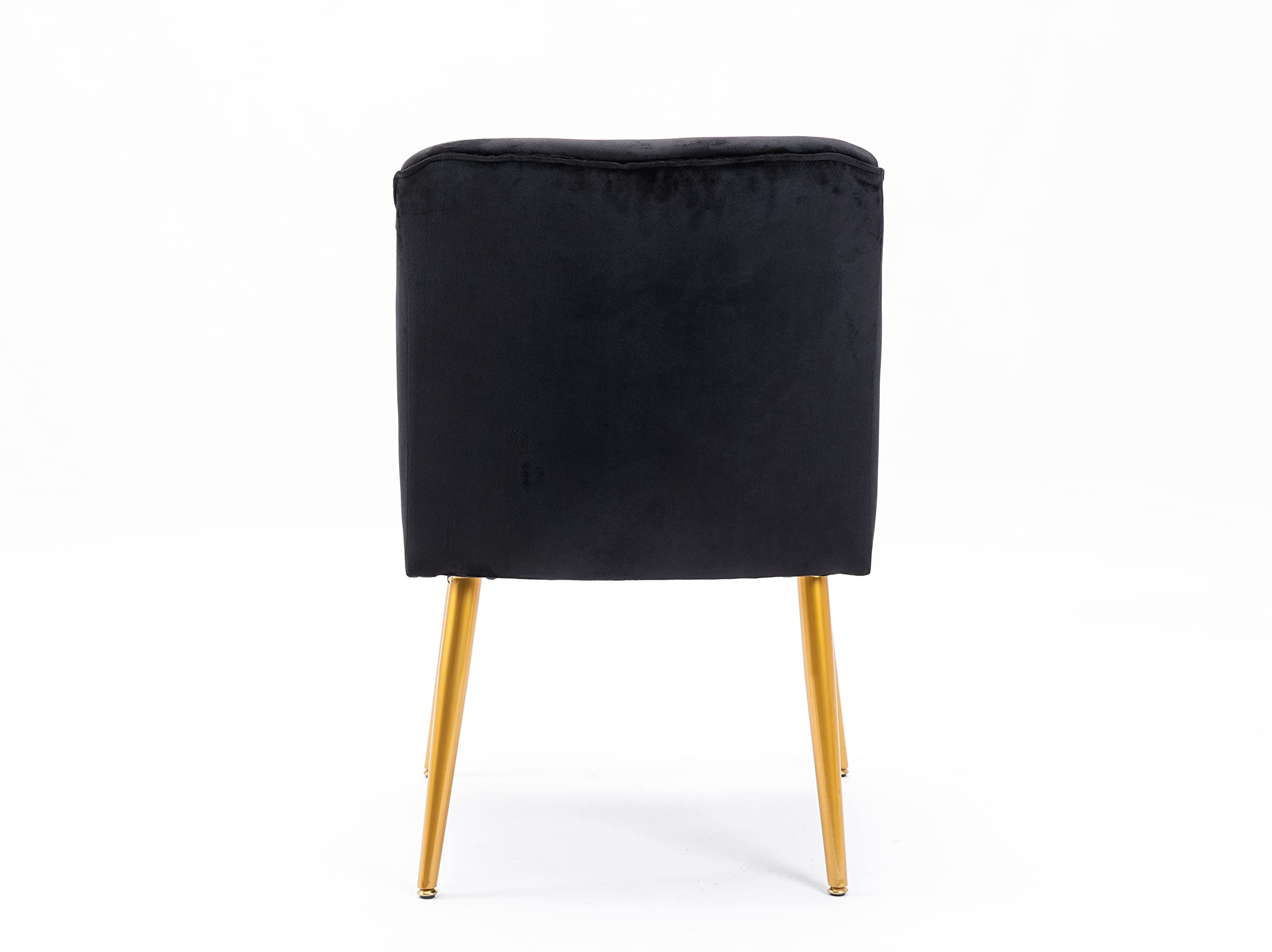Luxury Velvet Accent Chair with Metal Legs - Modern Upholstered Armchair for Living Room, Bedroom, Office & Study - Comfortable Club Chair for Relaxation & Meetings (Black Velvet) - Perfect for Home Decor, Lounge Areas & Workspaces