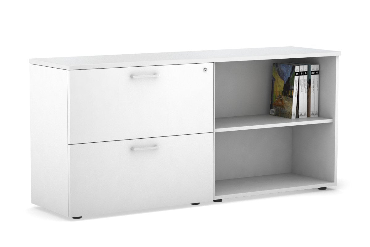 2-Drawer File Cabinet with Open Storage Shelf - Compact Office Organizer for Documents, Supplies & Stationery - Perfect for Home, Office & Workspace Organization