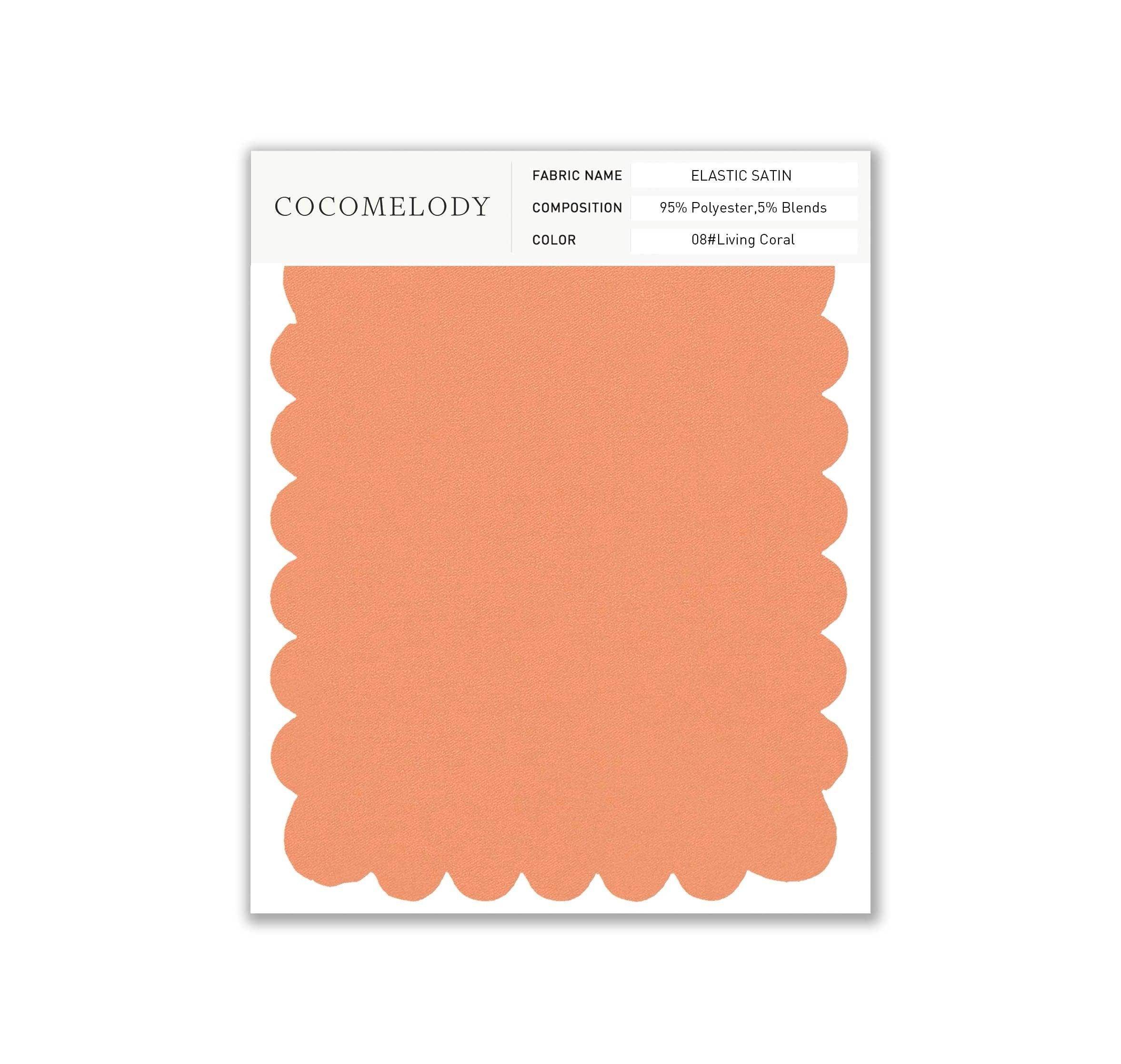 Premium Elastic Satin Fabric Swatch - Single Color SWES16004 | Stretchy Satin Material for DIY Sewing, Upholstery & Fashion Design Projects