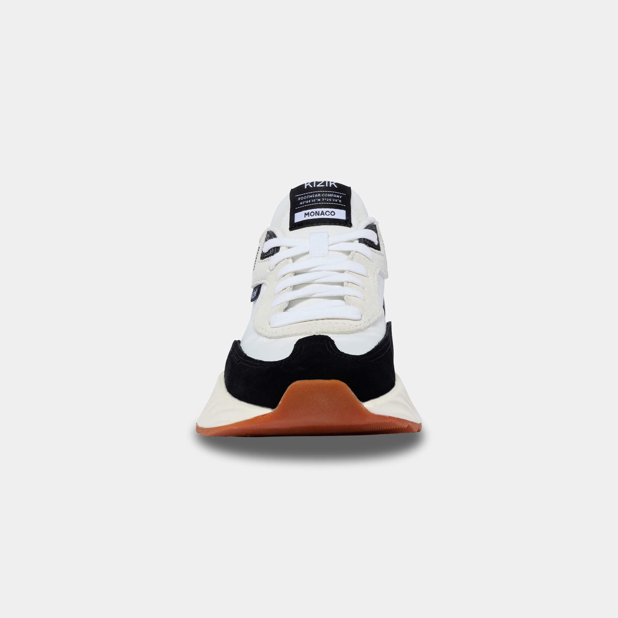 Women's Monaco Sneakers - White & Black Casual Shoes for Walking, Running & Everyday Wear