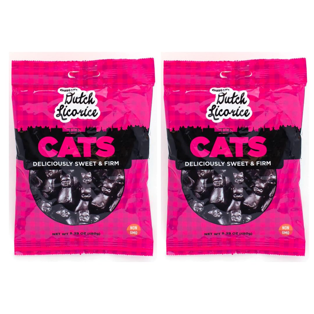 Dutch Licorice Cats Gift Pack - 2 Bags by Lyza's Sweets | Party Favors & Gifts