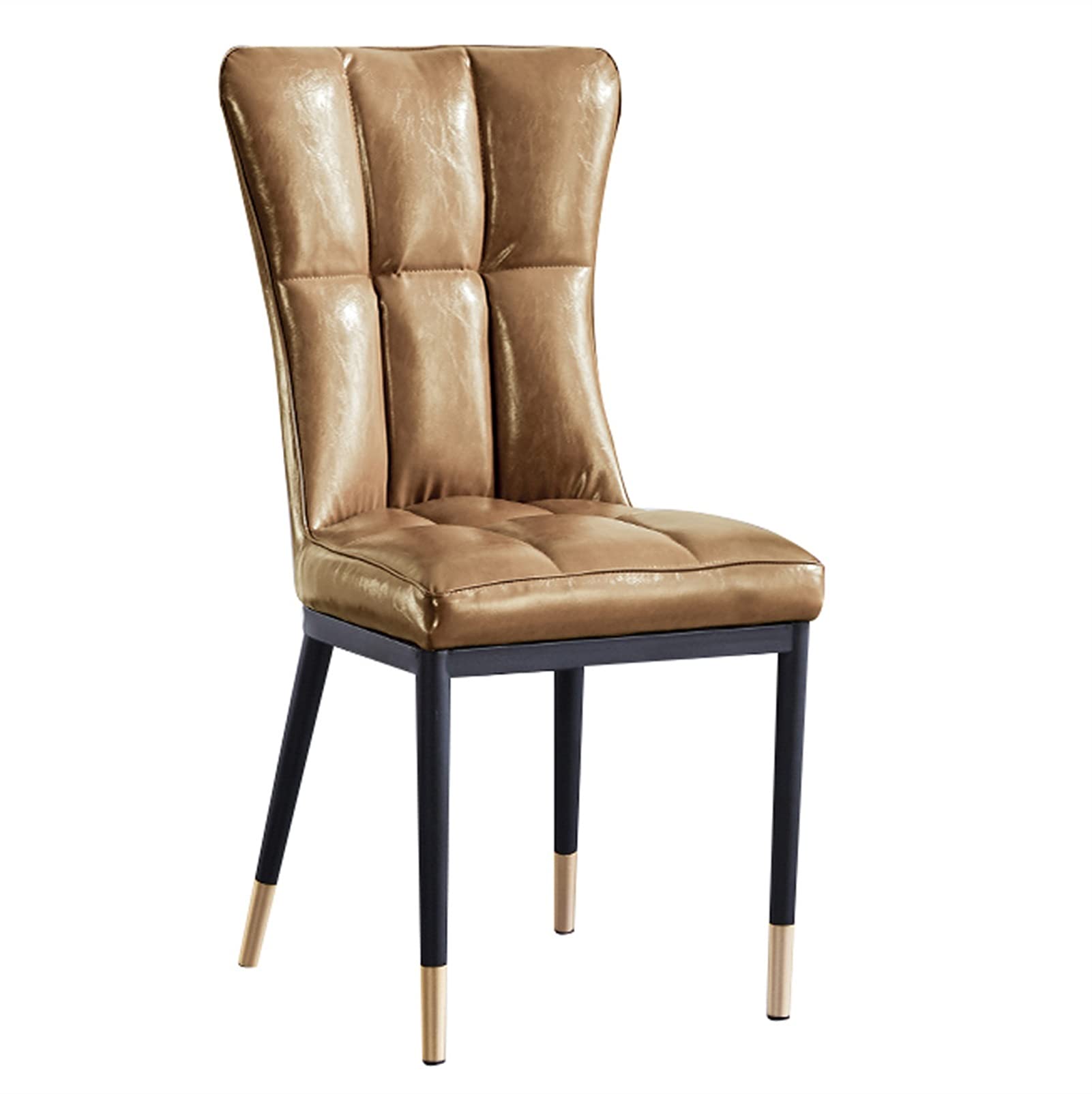 WLZWZ Modern Kitchen Dining Room Chairs - Mid Century Matte Leather Upholstered Side Chairs with Metal Legs for Kitchen, Dining, Bedroom & Living Room - Perfect for Home Decor, Entertaining Guests & Daily Comfort