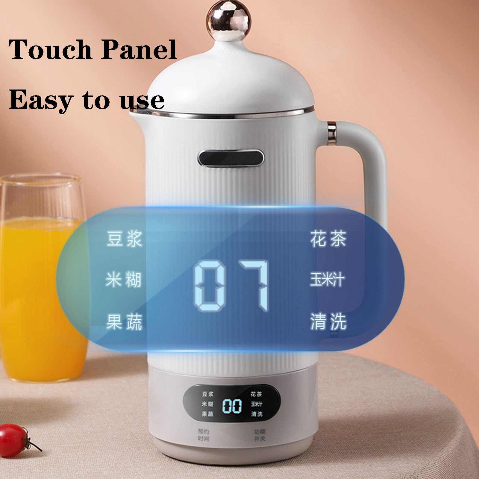 Electric Soy Milk Maker Machine 350ml - Automatic Soybean Milk Blender for Almond, Rice, Cereal, Congee, Porridge, Smoothie & Juice - Perfect for Healthy Breakfast & Homemade Drinks