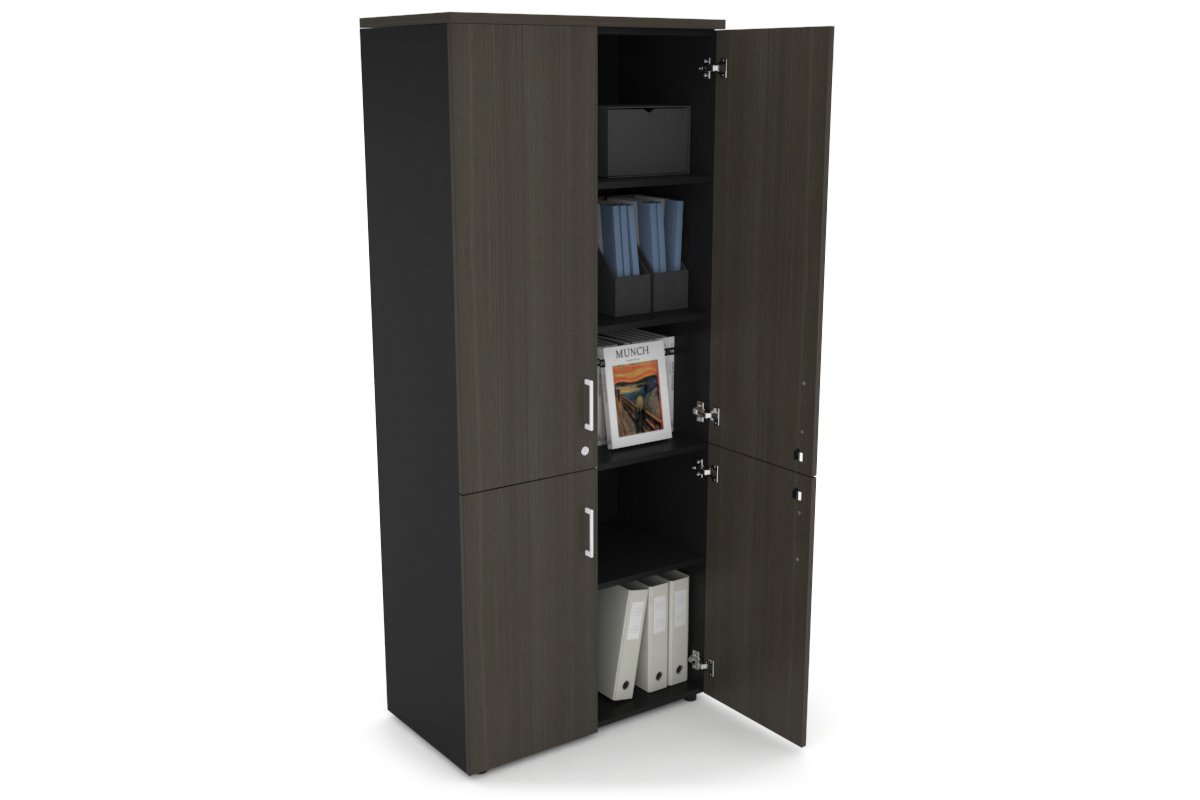 Large Storage Cabinet with Small & Medium Doors - 800W x 1870H x 450D - Perfect for Office, Classroom, or Warehouse Organization