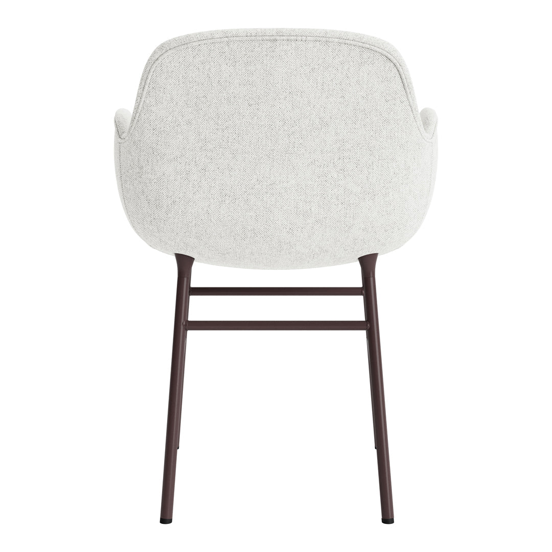 Modern Form Armchair with Sturdy Metal Legs & Soft Upholstery - Perfect for Living Room, Office, or Reading Nook