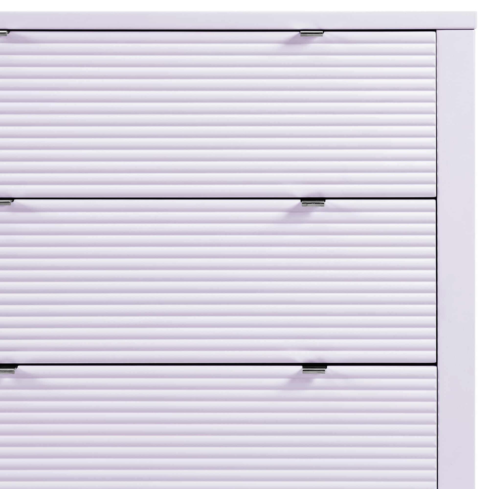 Delta Children Cassie 3-Drawer Dresser with Changing Table Top & Safety Interlocking Drawers - Nursery Storage Solution for Baby Clothes, Diapers & Essentials (Lilac) | Perfect for Newborns & Toddlers Bedroom Organization