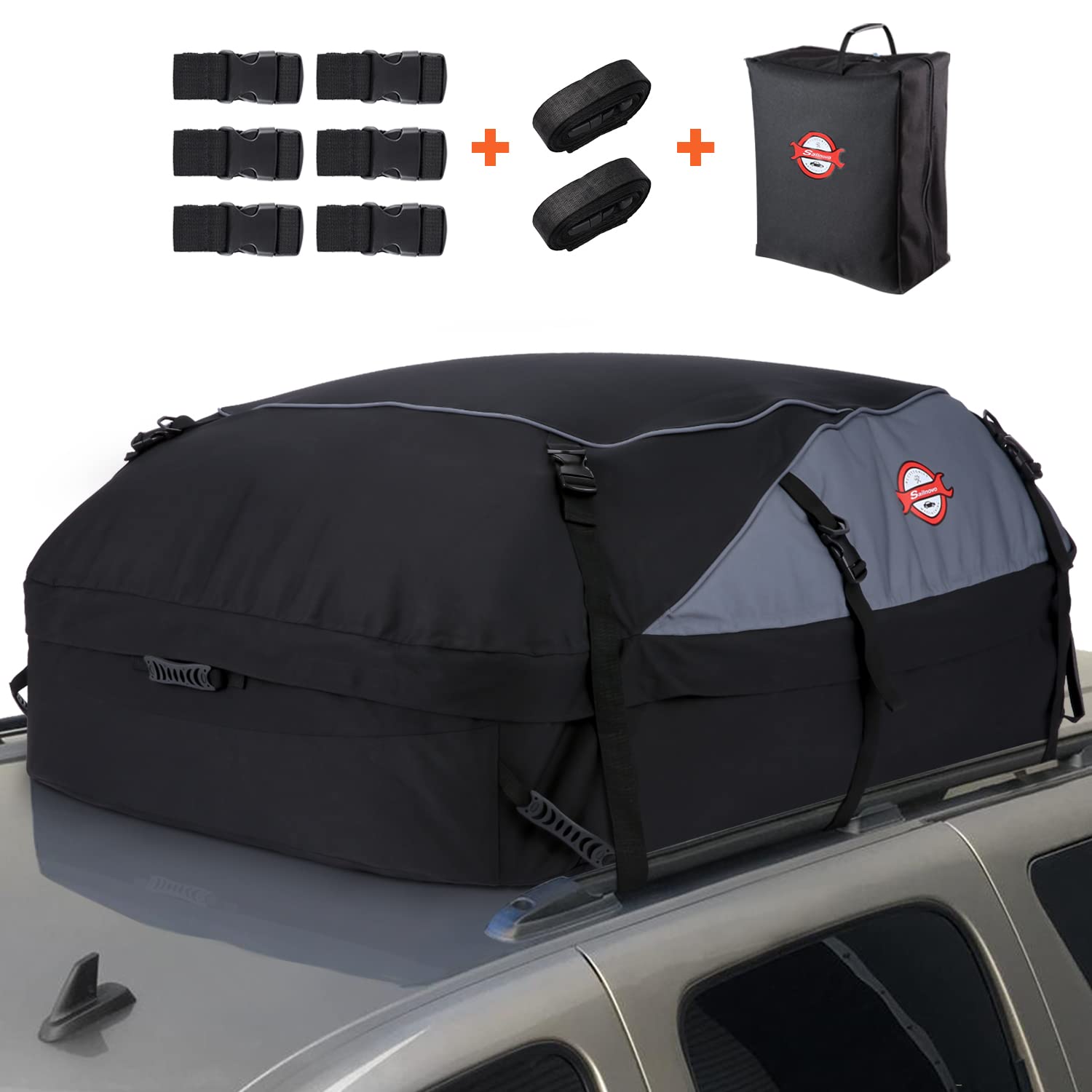 Waterproof 20 Cubic Feet Rooftop Cargo Carrier Bag - Durable Roof Top Storage for SUVs, Cars & Travel - Perfect for Road Trips, Camping & Outdoor Adventures