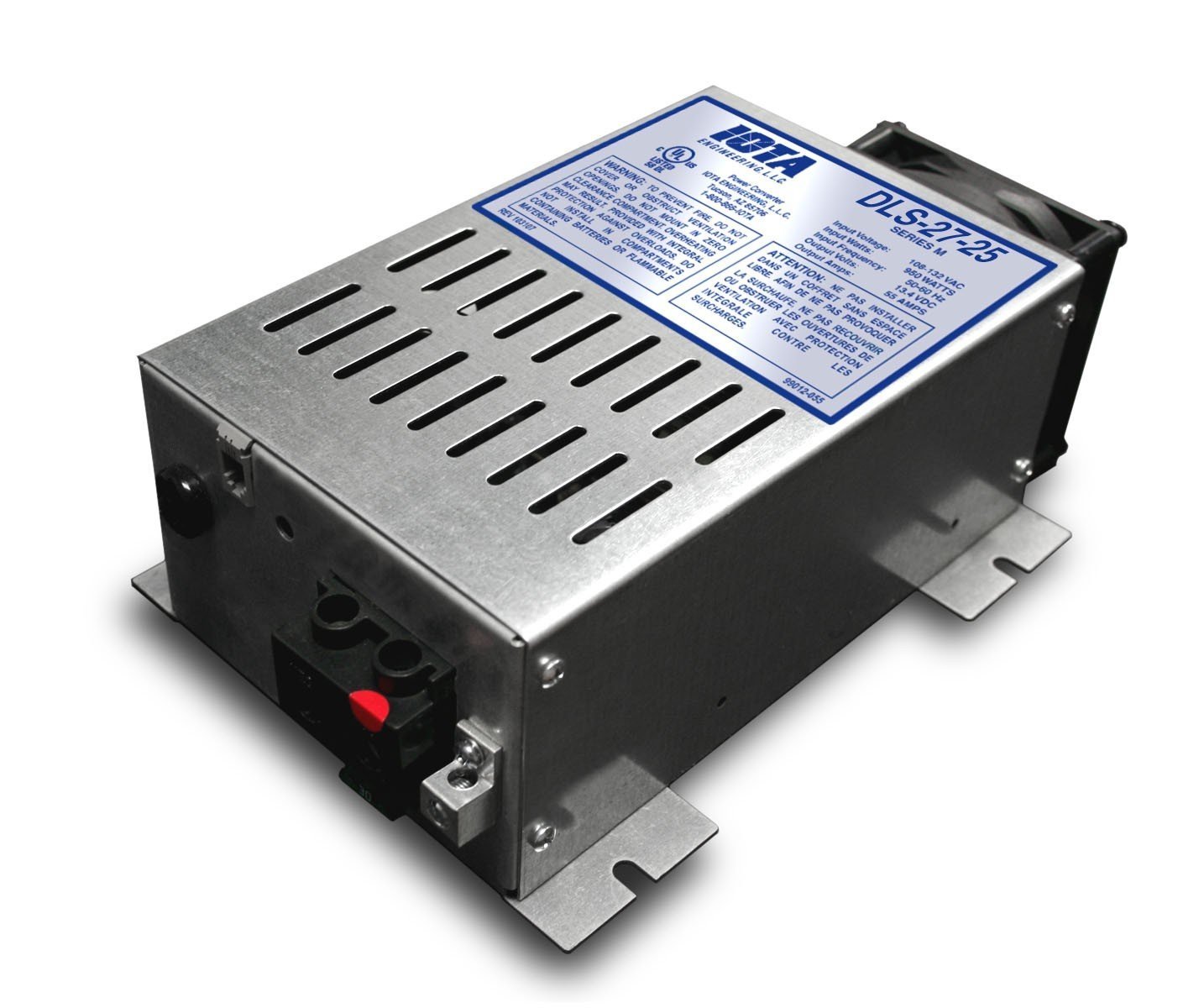 IOTA DLS-27-25 24V 25A Automatic Battery Charger & Power Supply - Perfect for RVs, Boats, and Emergency Backup Power Systems