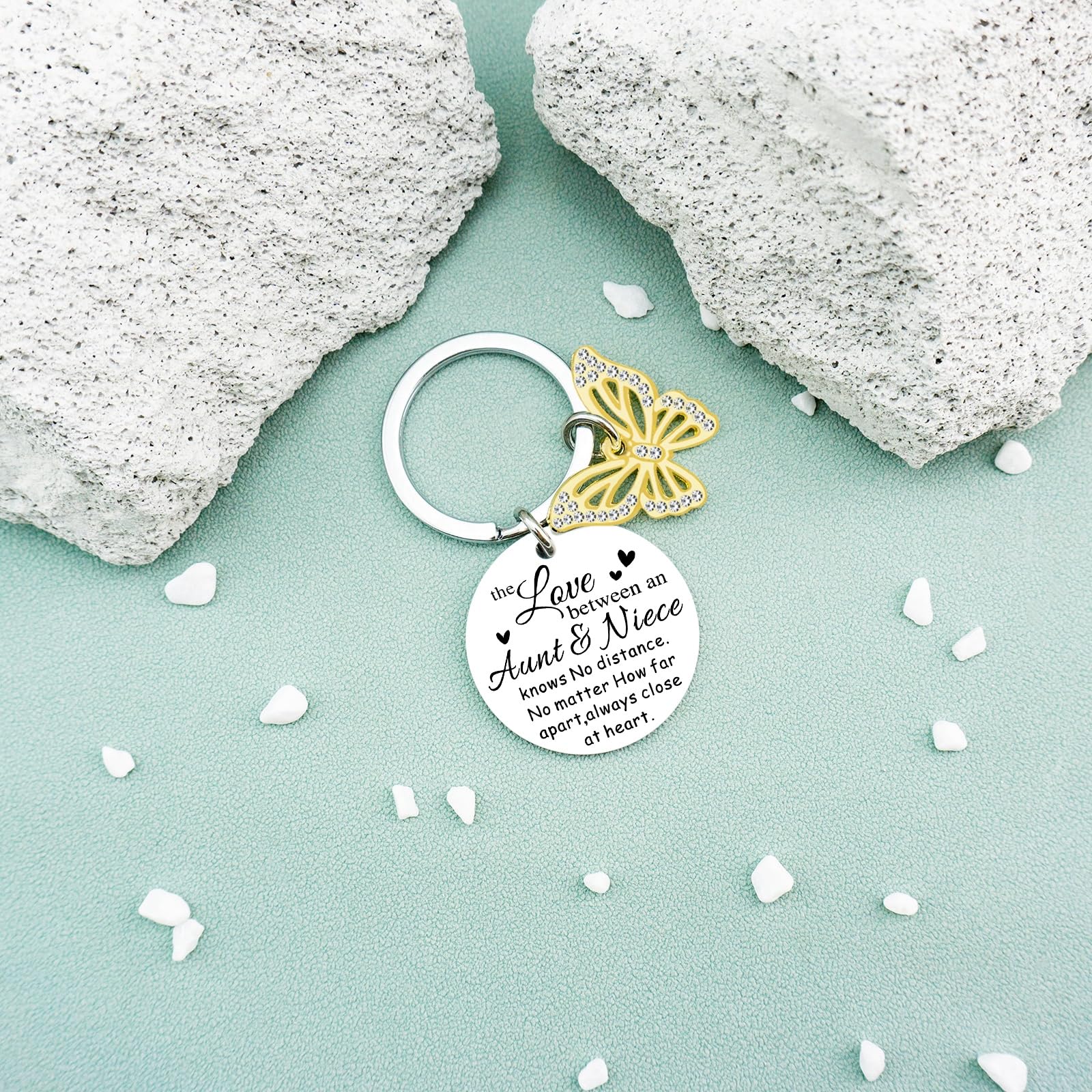 Unique Aunt Keychain Gift - Thoughtful Niece to Aunt Present for Mother's Day, Birthday & Special Occasions | Perfect Women's Gift for Aunts from Niece | Great for Everyday Use, Keyrings & Sentimental Keepsakes
