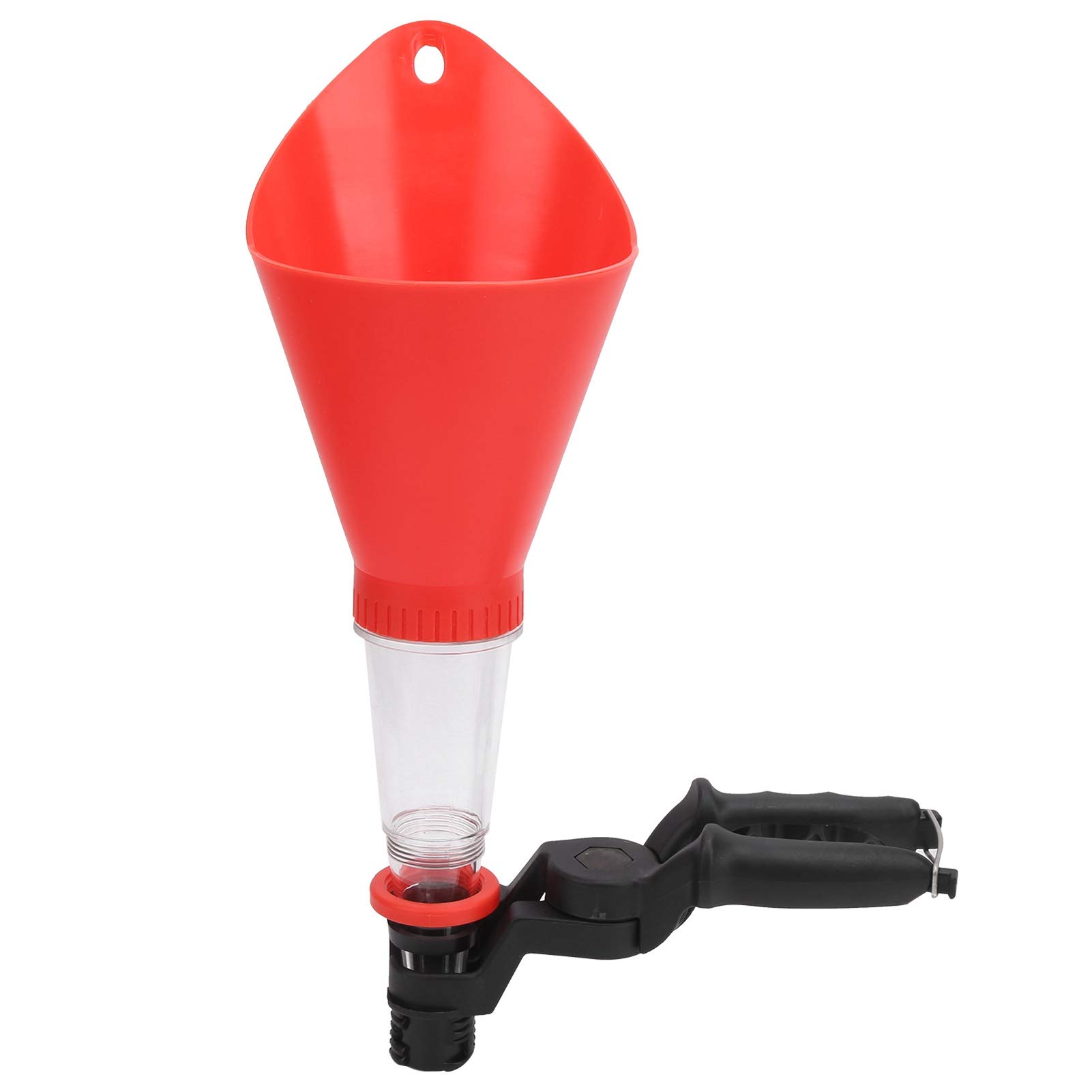 Adjustable Non-Leak Oil Funnel with Fixed Bracket - Drip-Free Pouring Spout Tool Kit, Universal Clamping Width Plastic Funnel for Car, Motorcycle & Lawn Mower Engine Oil Change - Perfect for DIY Auto Maintenance & Garage Use