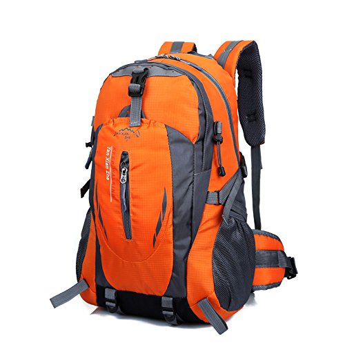 Lightweight Packable Hiking Backpack - Waterproof Travel Daypack for Camping, Outdoor Sports & Travel - Durable Backpack for Men & Women (Orange) - Perfect for Hiking, Camping Trips & Daily Commute