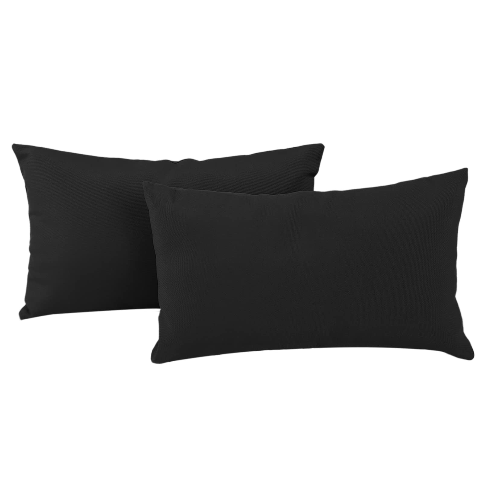 Waterproof Outdoor Lumbar Pillows Set of 2 (12x20 Inch) with Inserts - Durable Patio Cushions for Garden, Poolside & Deck Furniture - Perfect for Back Support While Relaxing Outside