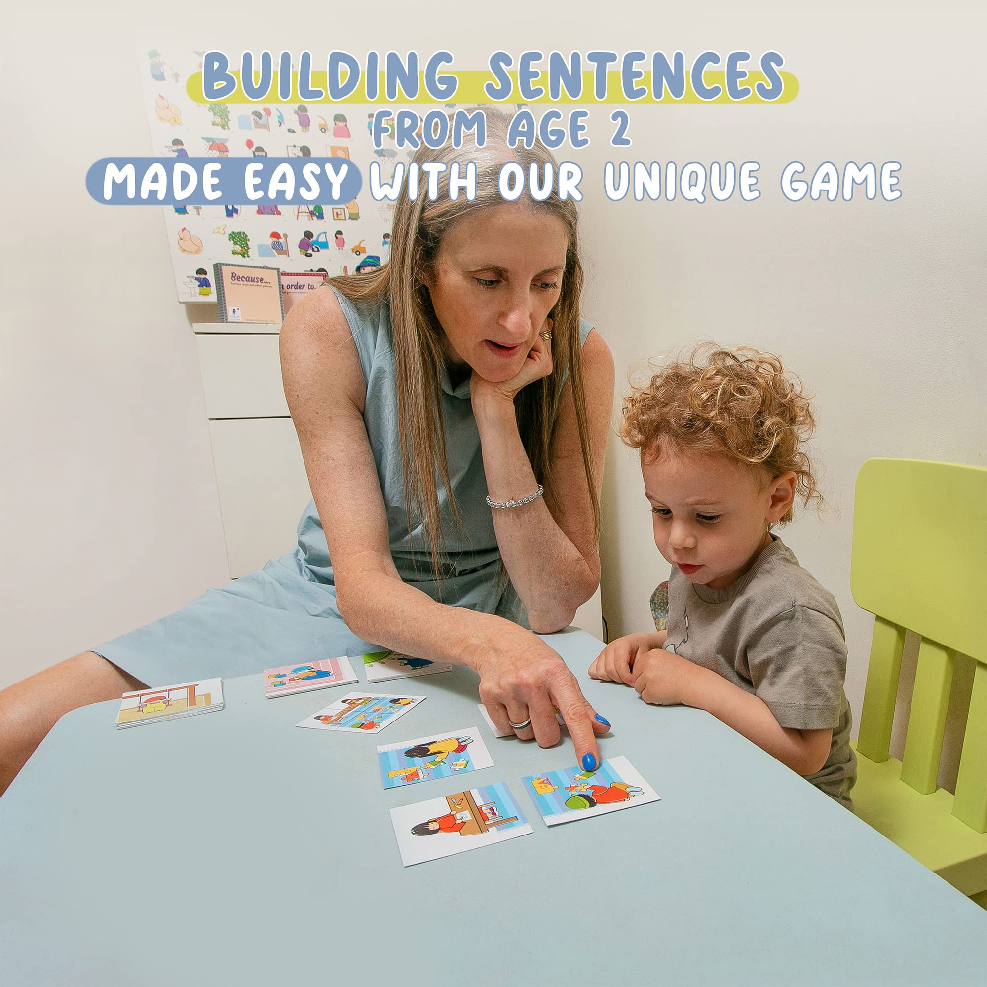 Milim Speech Therapy Toys for Toddlers Age 2+ | Autism Learning Tools with Flash Cards & Sentence Building Games | Speech Therapy Book & Activity Cards | Educational Game Kit (3-Piece Set) for Early Childhood Development & Special Needs Therapy