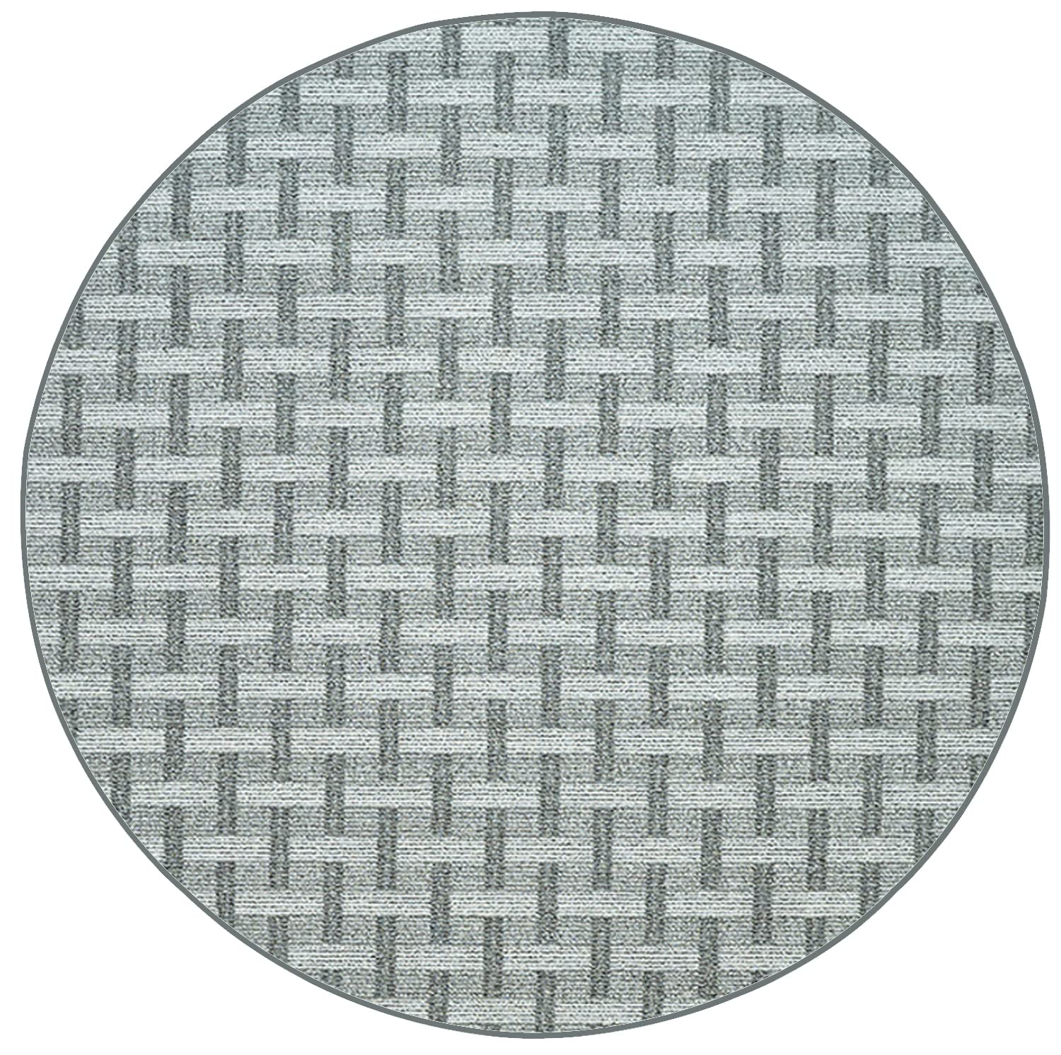 Union Indoor/Outdoor Commercial Grey Round Rug - Pet-Friendly, Durable, Made in USA - 8' Round - Perfect for Living Room, Bedroom, Entryway, Office & Patio Decor
