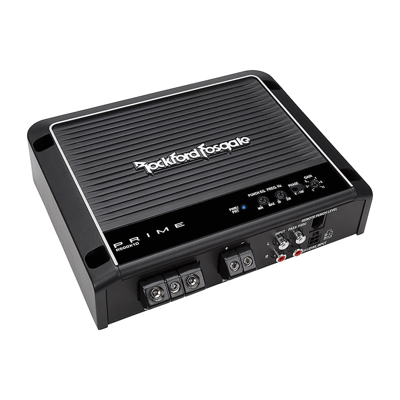 Rockford Fosgate R500X1D 500W Monoblock Class D Car Amplifier - High Power Bass Boost for Car Audio System, Home Theater, and Marine Stereo