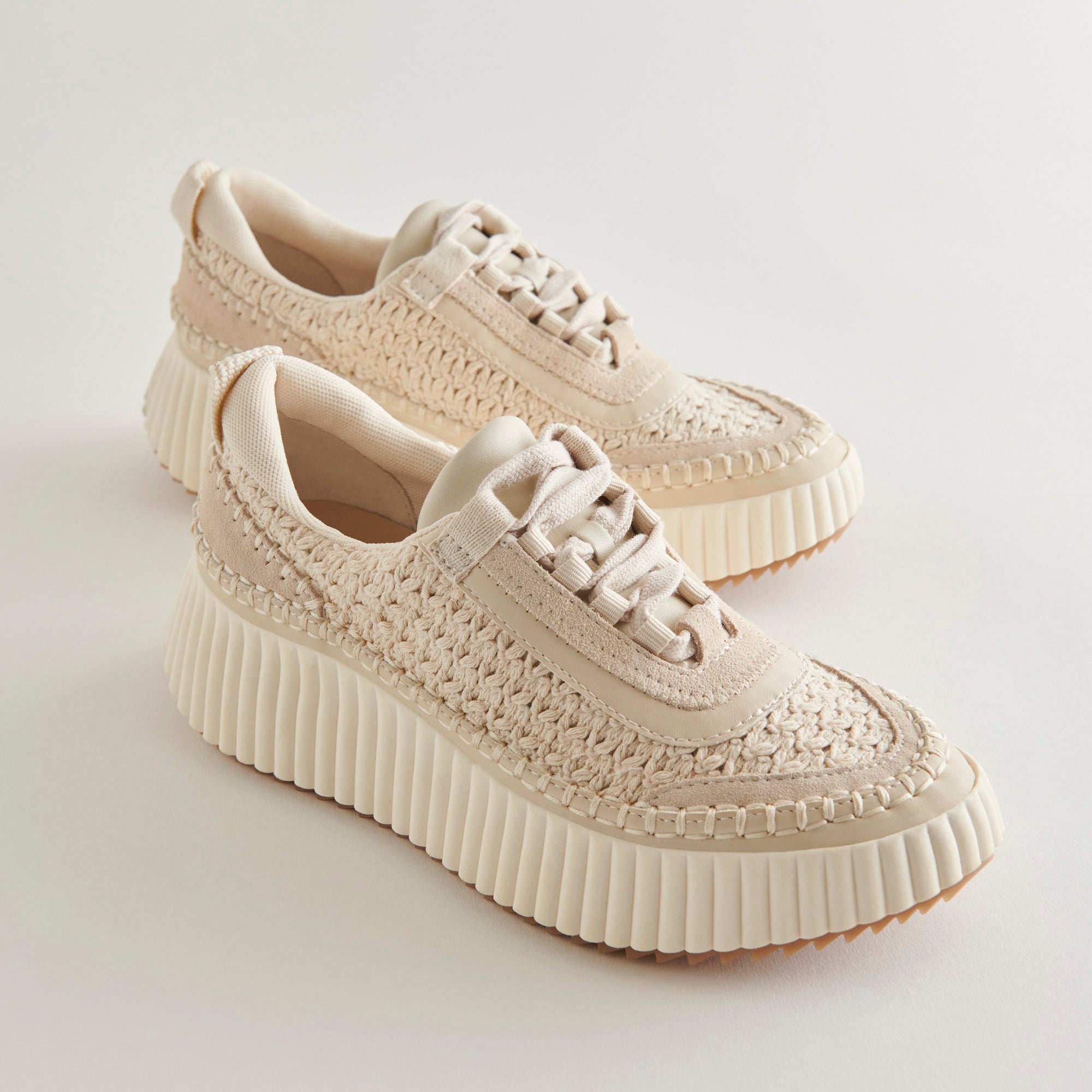 DOLEN SNEAKERS SANDSTONE KNIT - Lightweight Breathable Running Shoes for Men & Women | Comfortable Walking & Gym Workout Shoes | Perfect for Jogging, Travel & Casual Wear