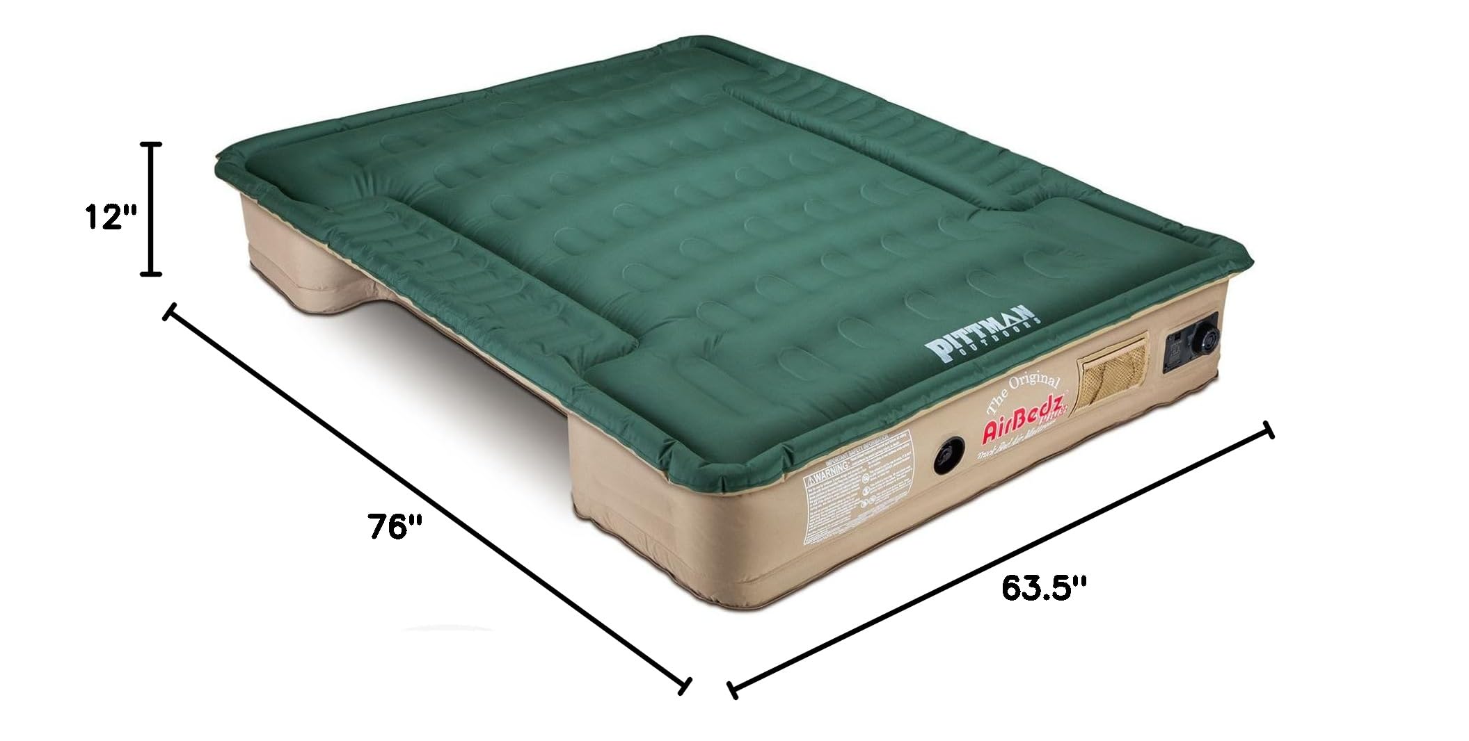 AirBedz Pittman Truck Bed Air Mattress - 6.5ft Full Size Inflatable Mattress for Pickup Trucks | 25% More Coverage | Perfect for Camping, Road Trips & Outdoor Adventures