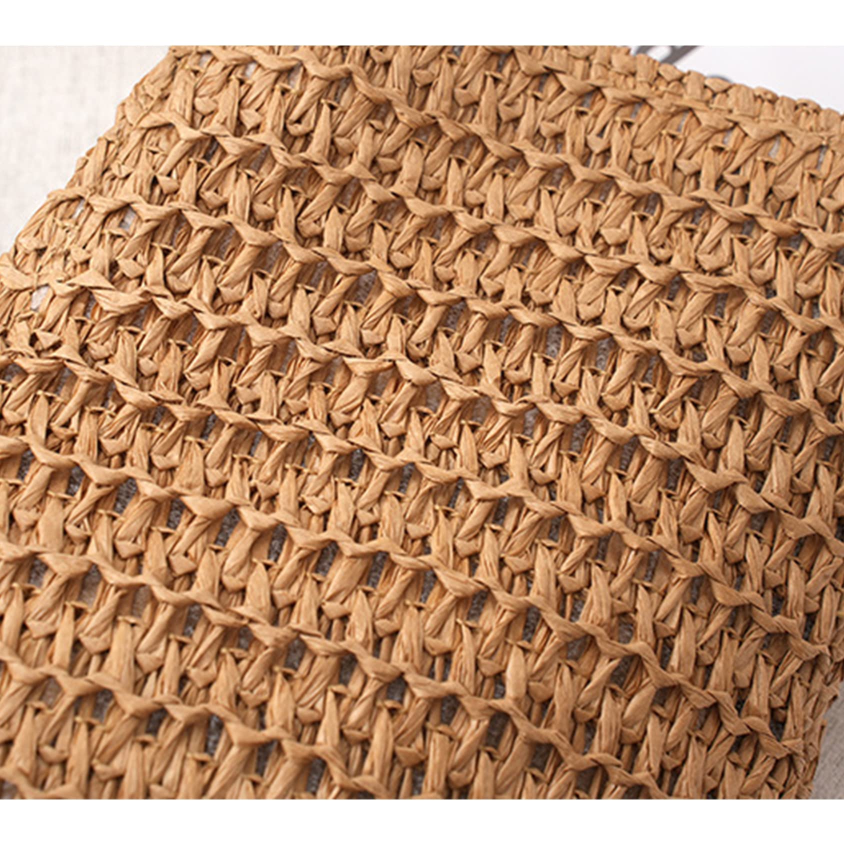Women's Straw Woven Beach Bag - Summer Vacation Handbag for Women - Boho Straw Purse for Beach, Pool, Picnic & Outdoor Activities