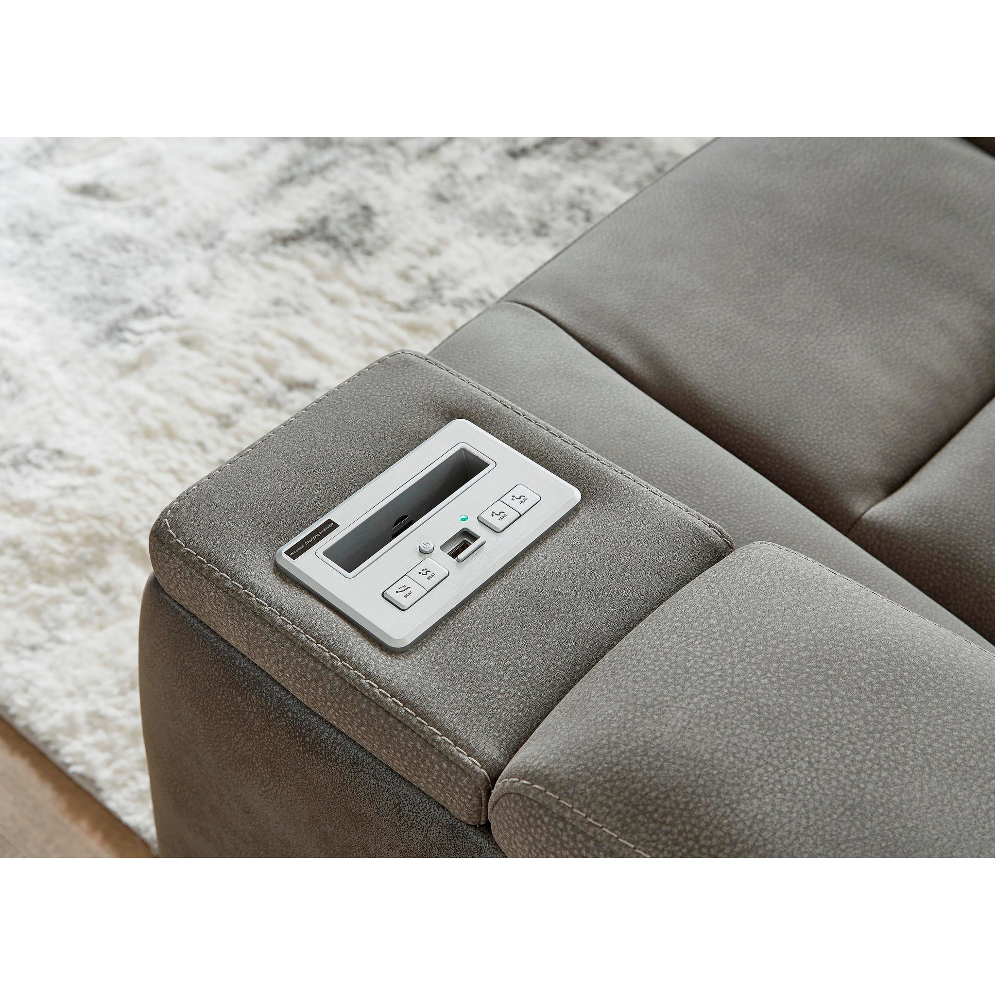 Next Generation DuraPella Power Reclining Loveseat with Console - Modern Comfort for Living Room, Home Theater & Small Spaces