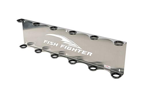 Premium Marine Grade Aluminum Fishing Rod Holder - 6 Rod Wall Mount Rack for Garage, Boat, or Home Storage | Durable Offshore Fishing Pole Organizer for Anglers & Outdoor Enthusiasts