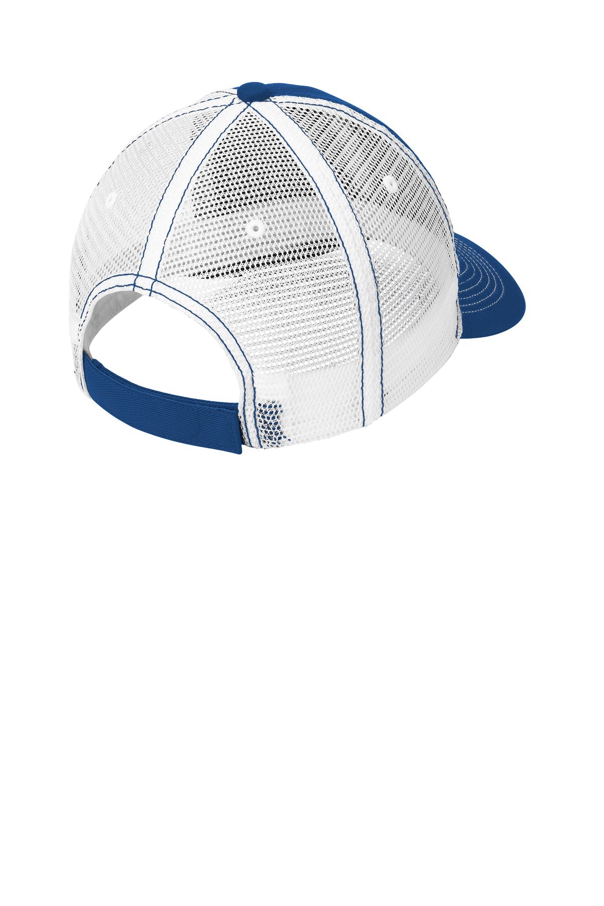 District Mesh Back Baseball Caps - Royal Blue & White Adjustable Snapback Hats for Men & Women - Perfect for Outdoor Sports, Casual Wear, and Sun Protection