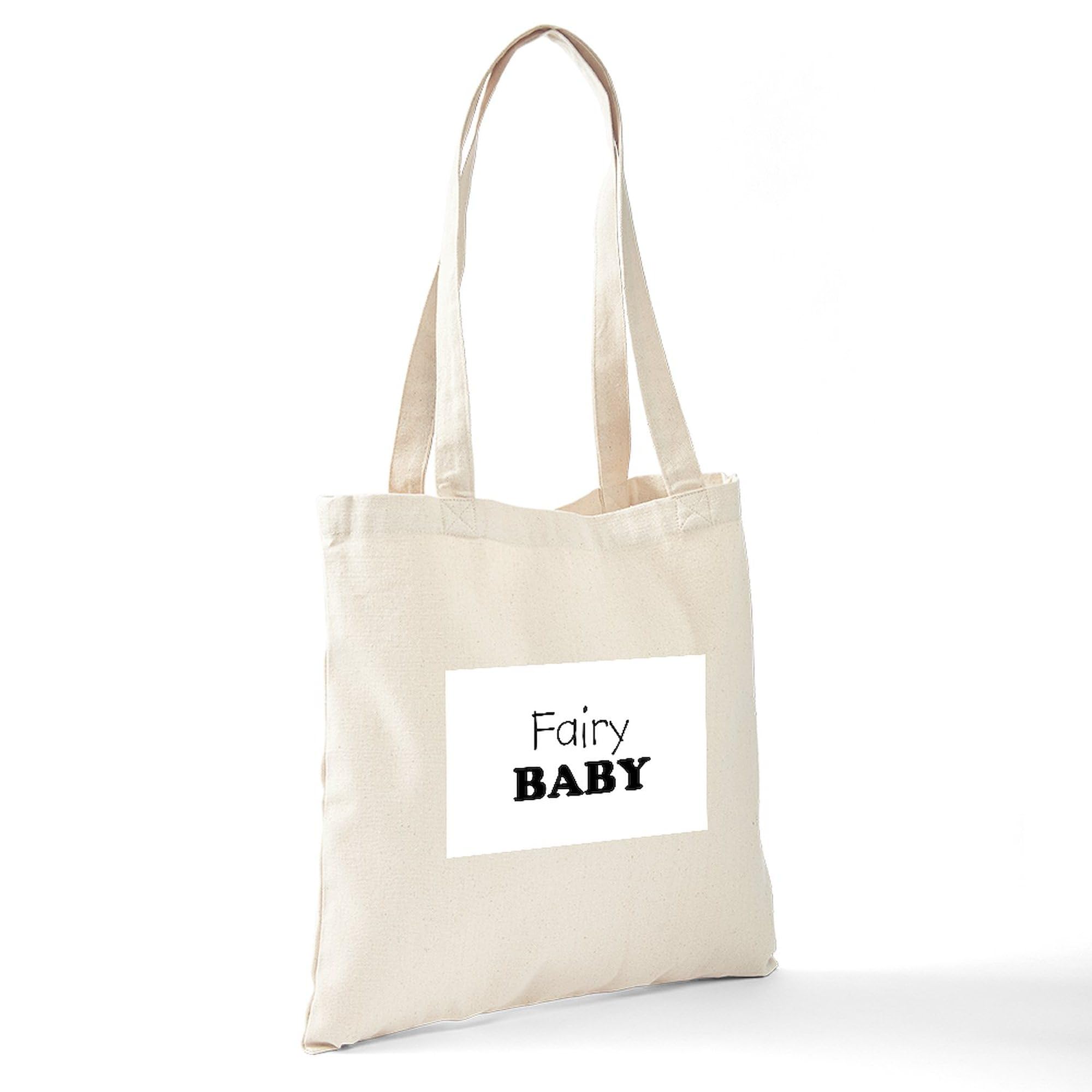 Fairy Baby Tote Bag - Natural Canvas Reusable Shopping Bag for Women | Eco-Friendly Grocery Tote | Perfect for Beach, Market & Daily Use