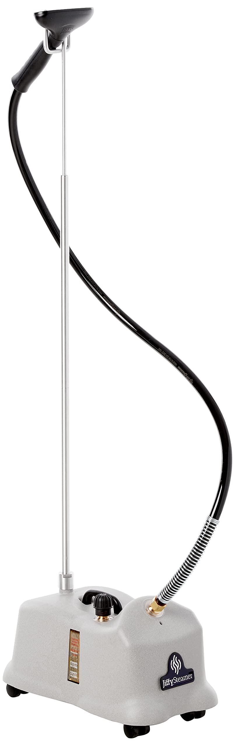 Jiffy Steamer J-4000 Professional Garment Steamer with Plastic Steam Head - 120 Volt, 20 x 11 x 64 Inches, Gray - Perfect for Home, Office, and Travel Use