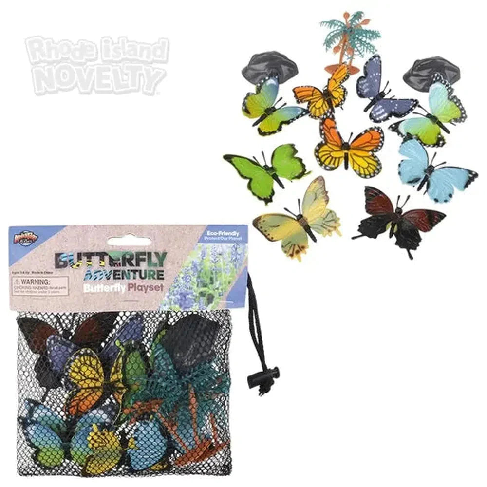 12-Piece Butterfly Mesh Bag Play Set for Kids - Colorful Outdoor & Indoor Play Toy for Pretend Play, Parties, and Garden Fun