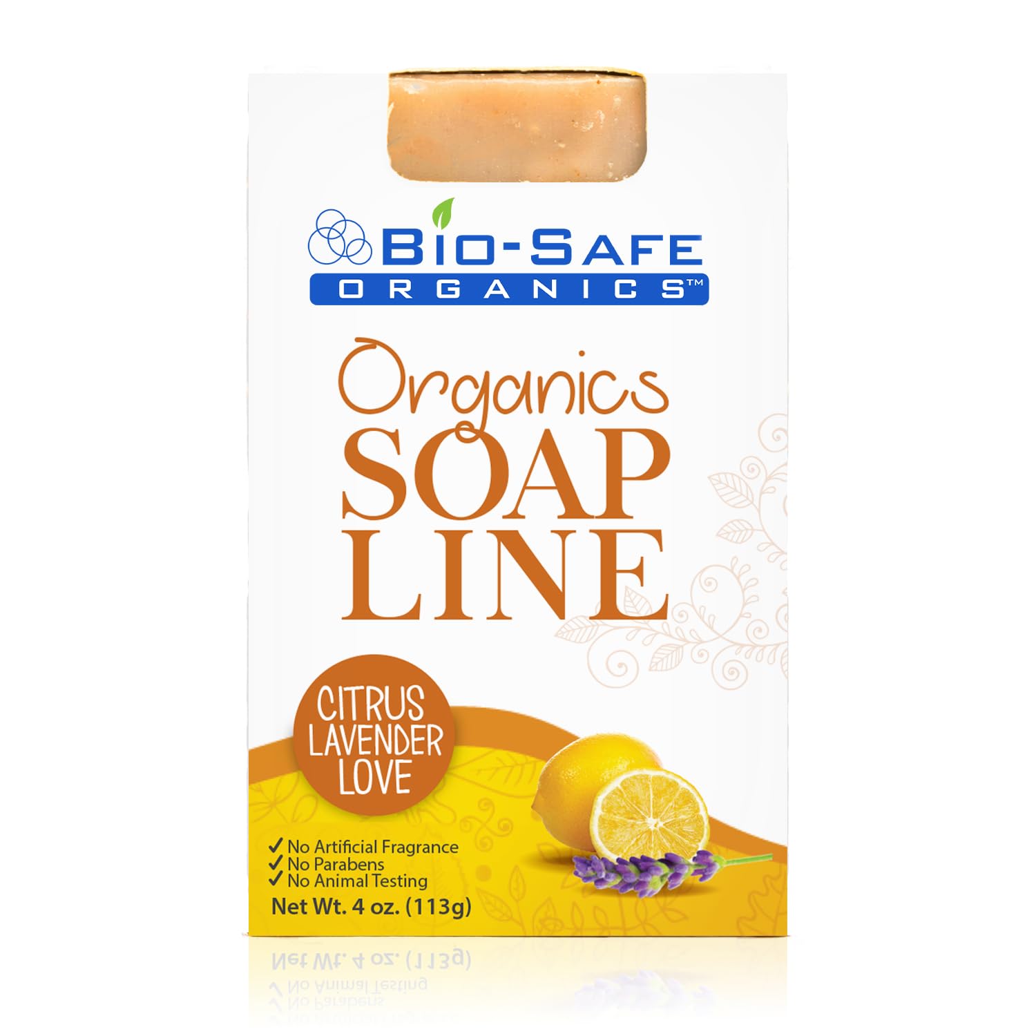 Bio-Safe Organics Citrus Lavender Love Organic Soap - 100% Natural Handmade Luxury Bath Bar for Dry & Sensitive Skin | Relaxing Aromatherapy Gift Set with Moisturizing Properties | 4oz x 12 Pack | Perfect for Spa, Self-Care & Holiday Gifting