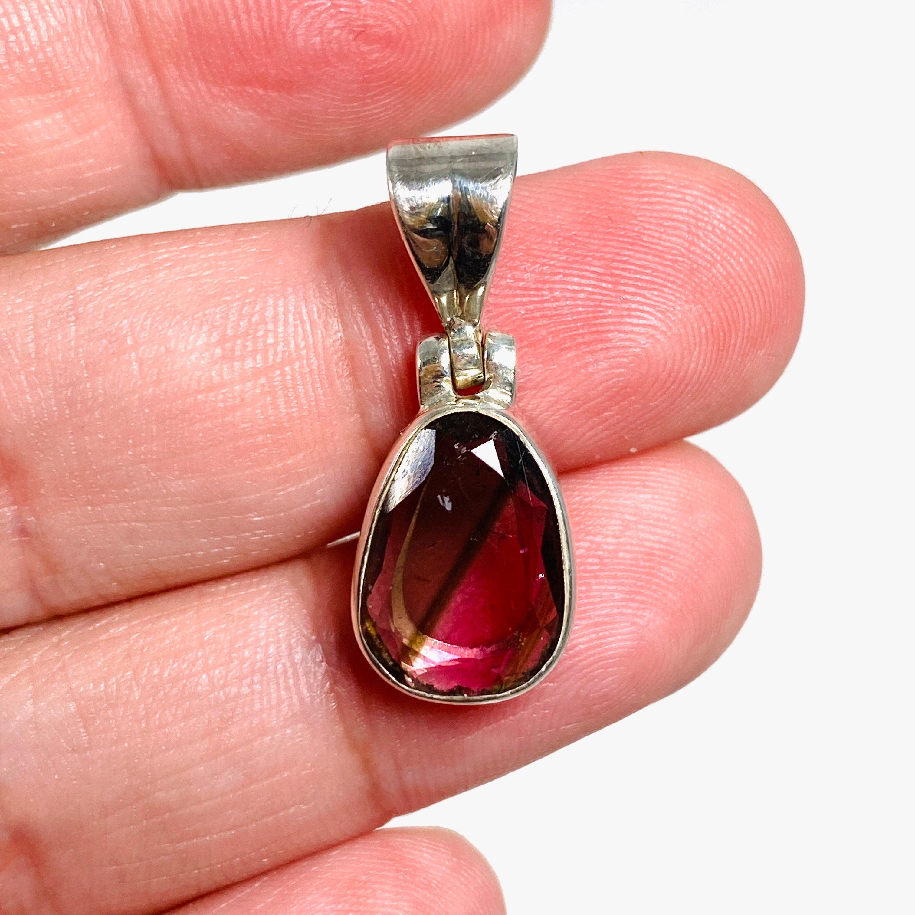 Natural Pink Tourmaline Faceted Pendant Necklace PPGJ583 - Elegant Jewelry for Women, Perfect Gift for Birthday, Anniversary & Valentine's Day
