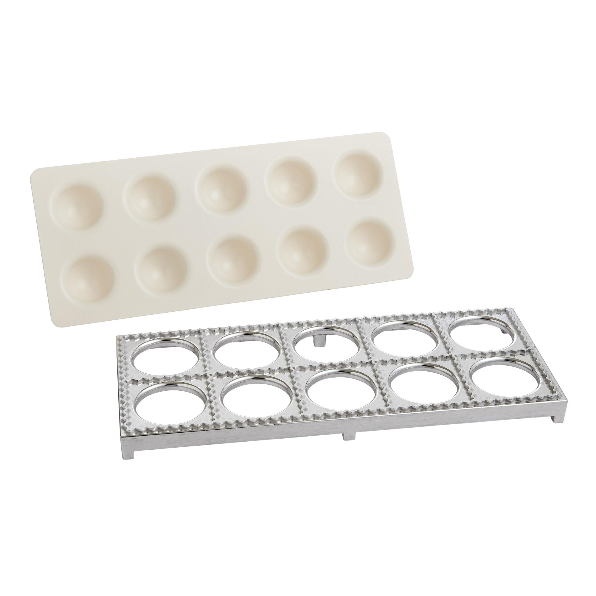 Fantes Jumbo Ravioli Maker - Authentic Italian Pasta Tool for 10 Large Raviolis | Handmade Pasta Dough Press | Perfect for Homemade Italian Meals & Family Dinners | Since 1906