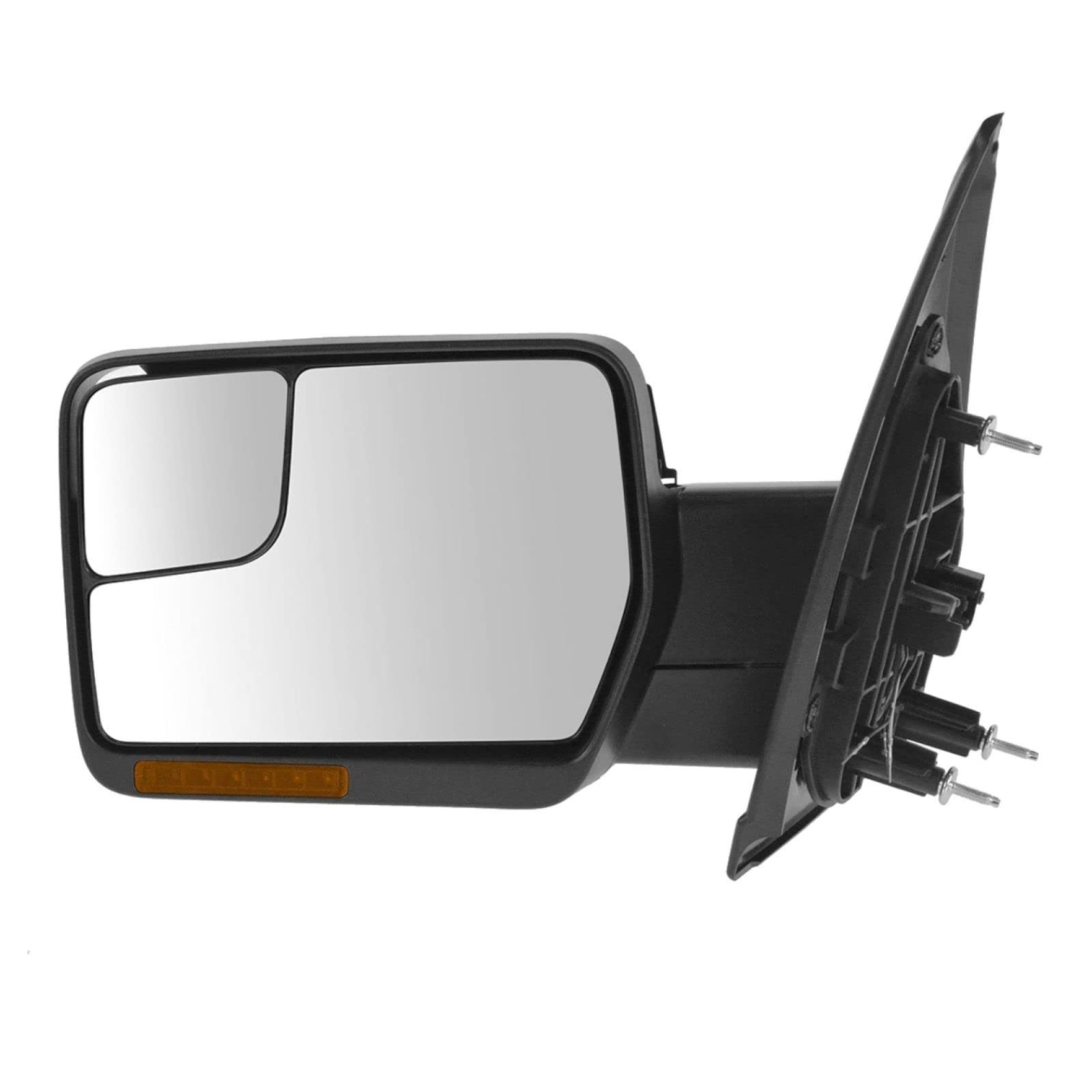 Ford Power Folding Heated Side Mirrors with Turn Signal & Puddle Lights - Chrome Pair (Perfect for Winter Driving & Night Visibility)