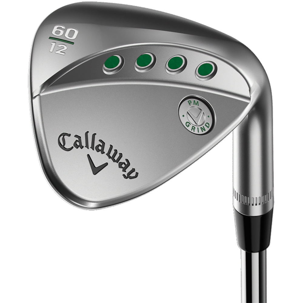 Callaway PM Grind 19 Chrome Men's Left Hand Golf Wedge - High Spin Wedge for Short Game Precision | Perfect for Bunker Shots, Chipping & Approach Shots