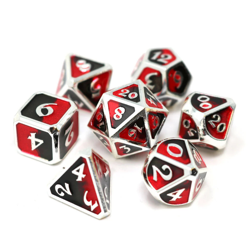 Mythica Dark Arts Vengeance 7-Piece RPG Dice Set for Dungeons & Dragons, Pathfinder, and Tabletop Roleplaying Games