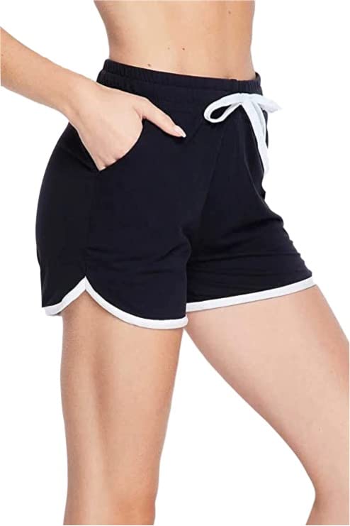 Women's Active Sport Shorts with Pockets - Vibrant Colors for Running, Walking & Yoga | Breathable Workout Shorts for Gym, Outdoor Exercise & Casual Wear
