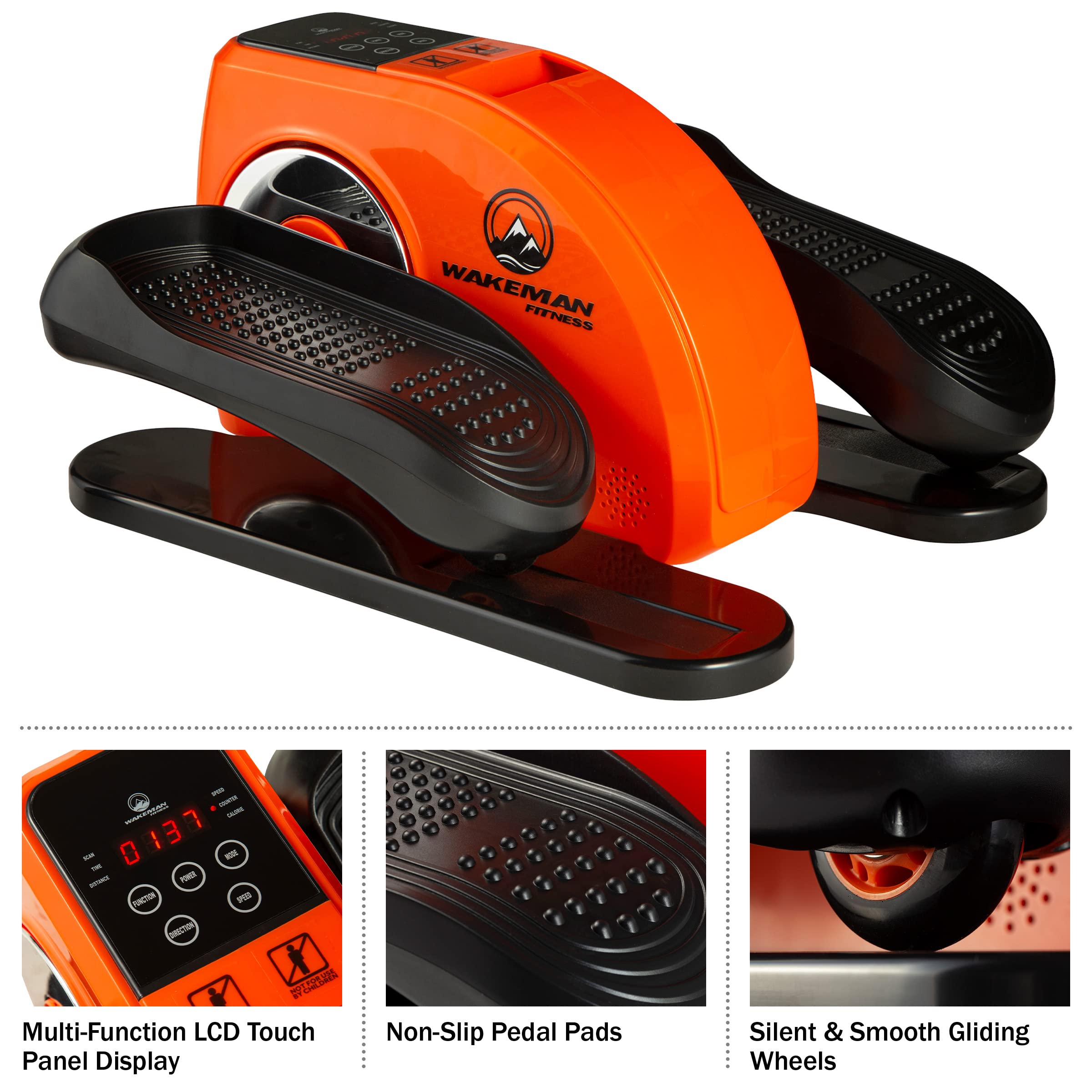 Under Desk Elliptical Machine - Quiet Seated Exercise Equipment for Home & Office - Low Impact Workout for Legs & Cardio - Compact Fitness Bike Pedal Exerciser for Work from Home, Small Spaces & Rehabilitation