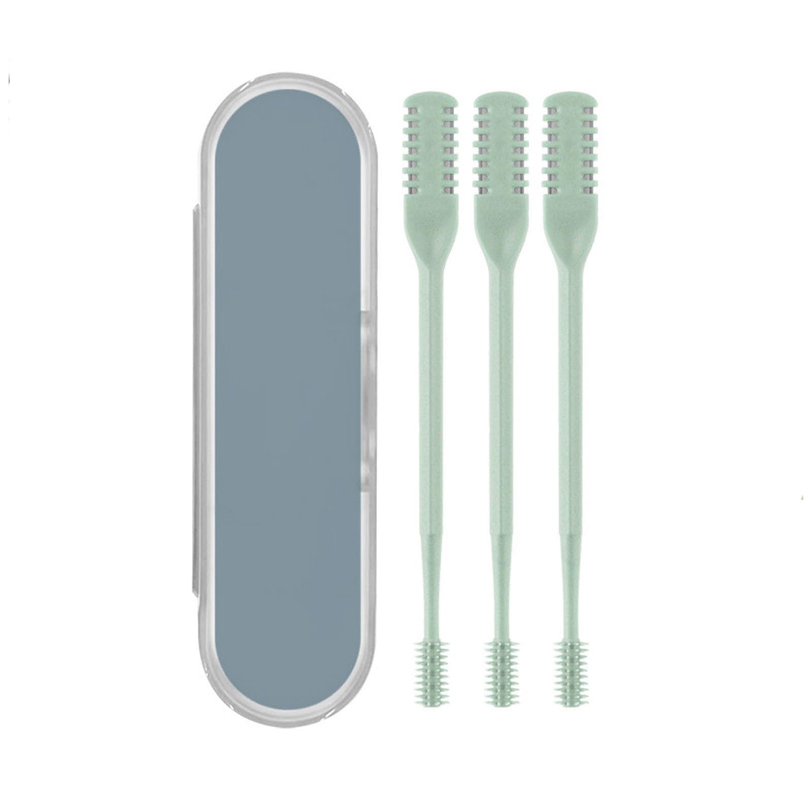 2-in-1 Manual Nose & Ear Hair Trimmer for Men & Women - 360° Rotating Nasal Hair Razor Cutter with Ear Wax Cleaner (Green) - Perfect for Travel, Grooming Kits & Personal Hygiene Care