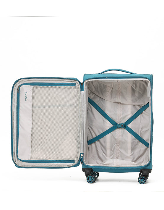 Tosca SO LITE New AIR5055 67cm Medium Spinner Luggage - Lightweight Teal Carry-On Suitcase for Travel, Business Trips & Weekend Getaways