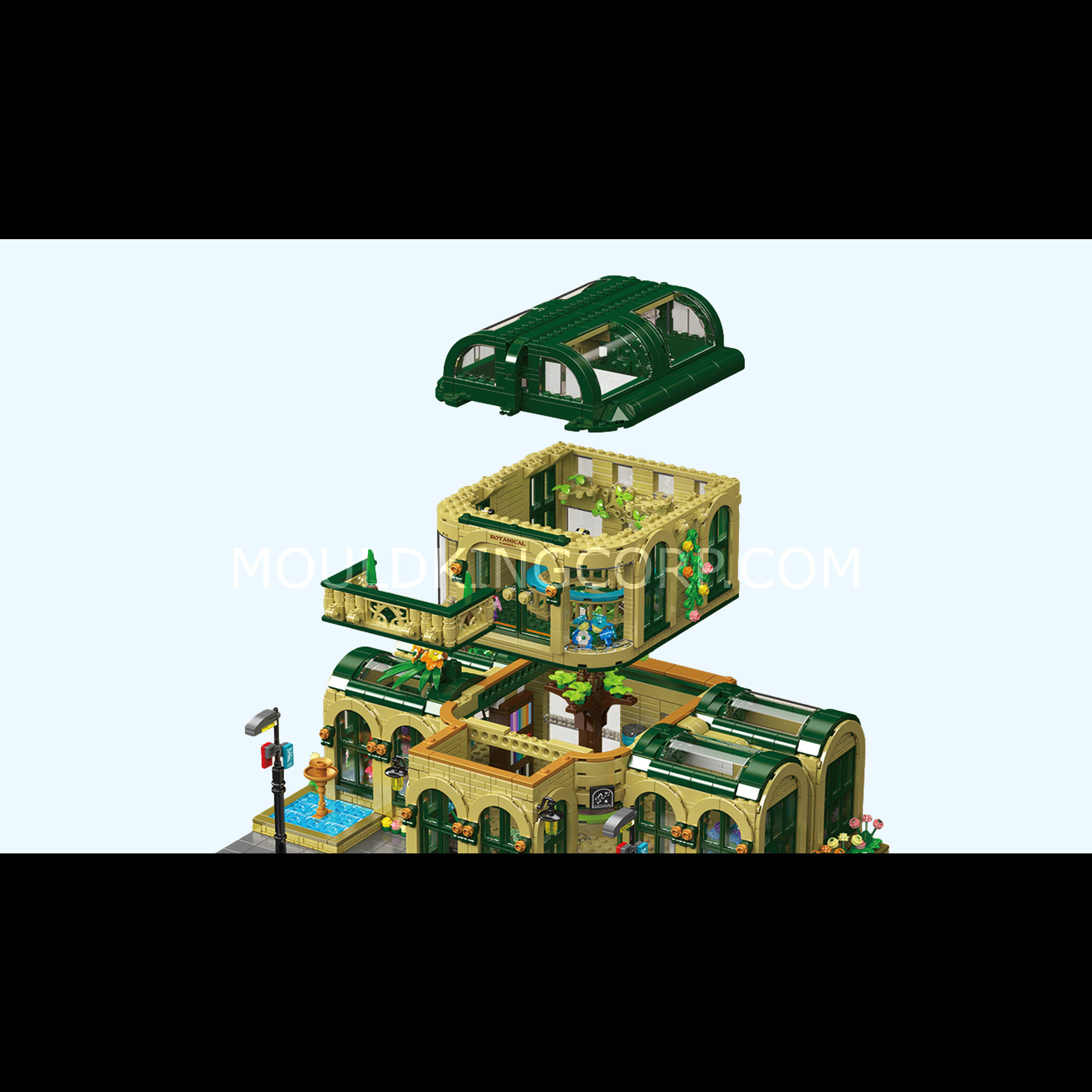 Mould King 16057 Dome Botanical Gardens Building Set - 3,383 Piece DIY Model Kit for Adults & Teens | Creative Home Decor & Gift Idea for Plant Lovers