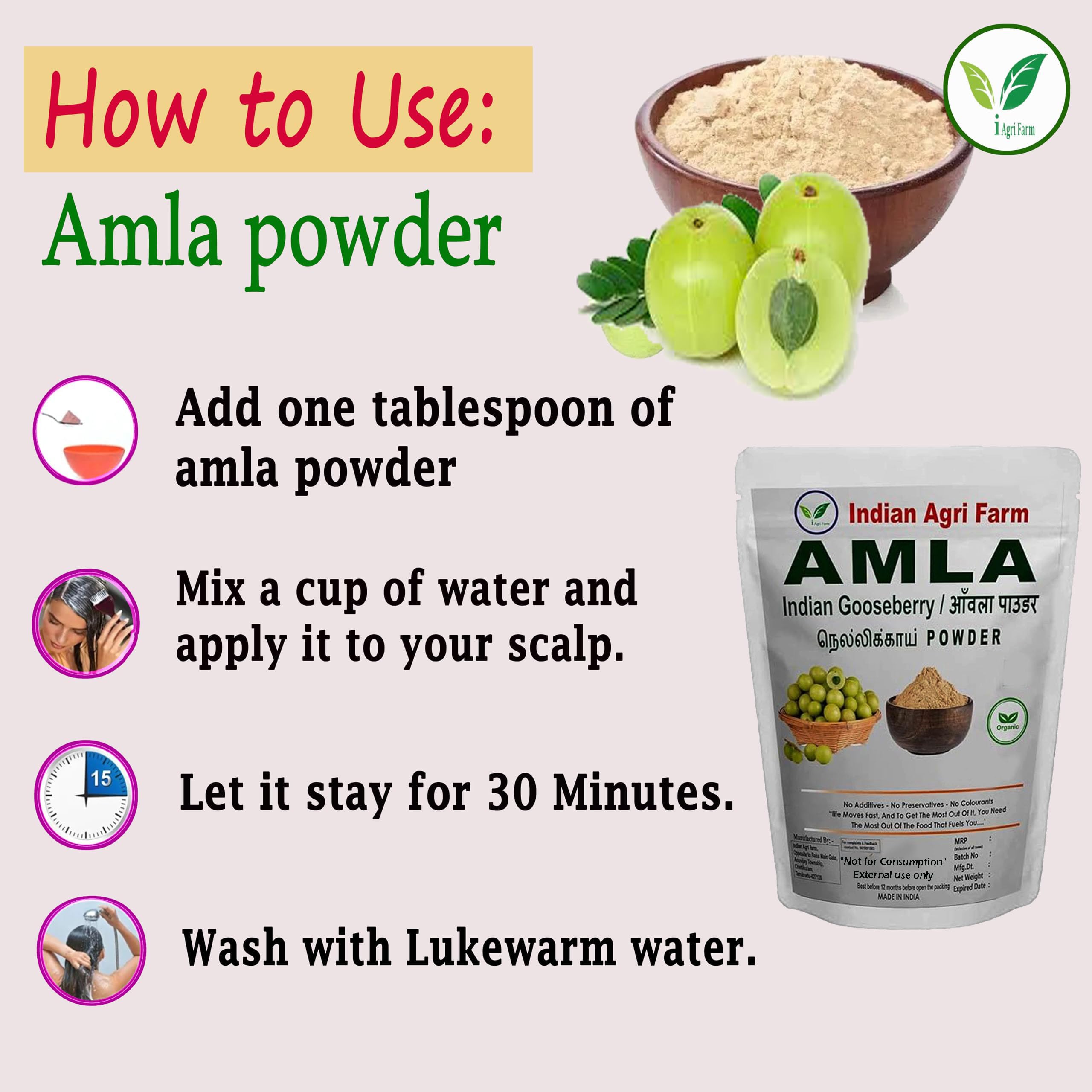 Organic Shikakai & Amla Powder Combo for Hair Care - 100g Each (Total 200g) - Natural Ayurvedic Hair Growth Treatment for Stronger, Shinier Hair - Perfect for DIY Hair Masks, Scalp Treatments & Herbal Hair Wash